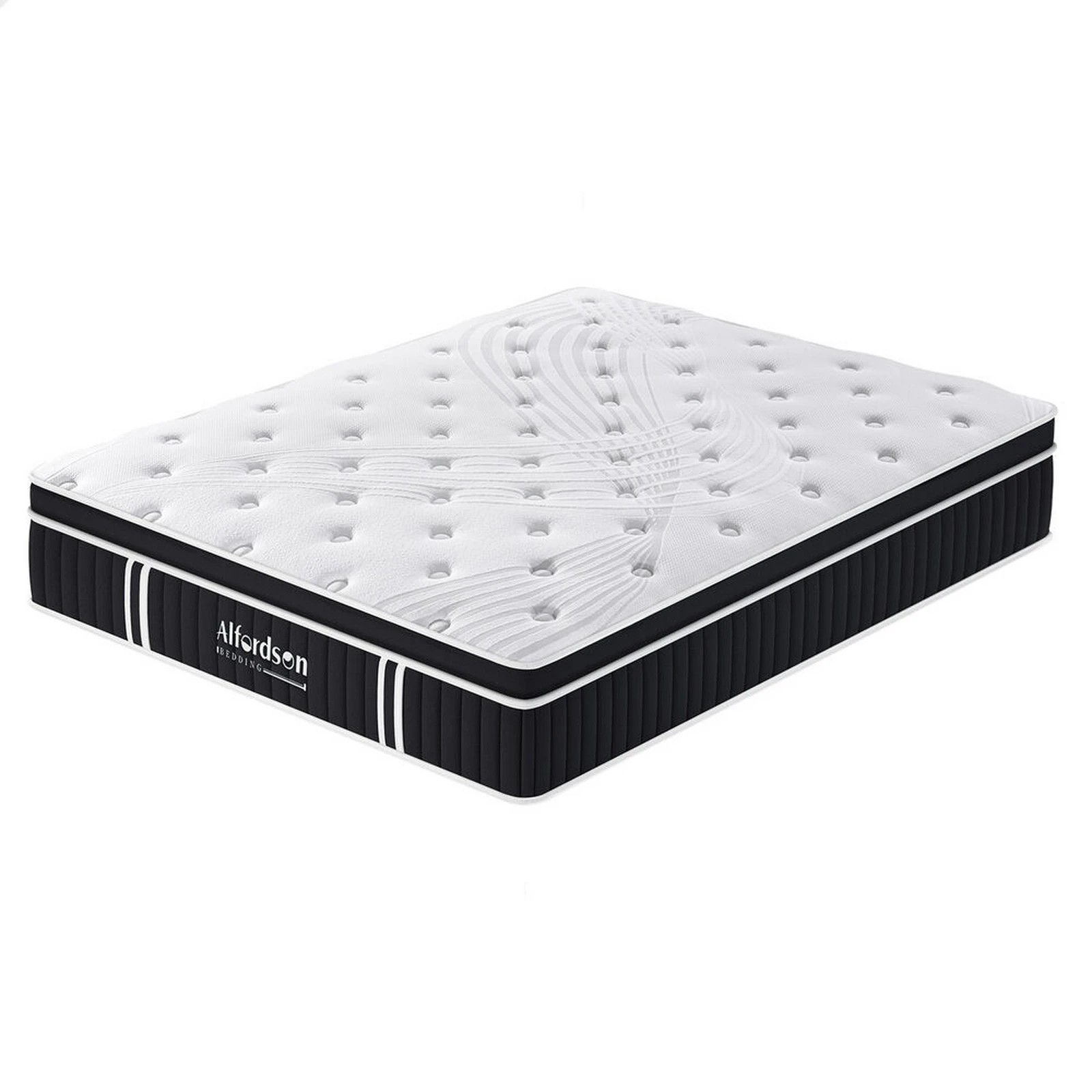 1 Alfordson Mattress Euro Top Spring Foam Bedding 22CM Medium Firm - Queen Bed, 1 of 10