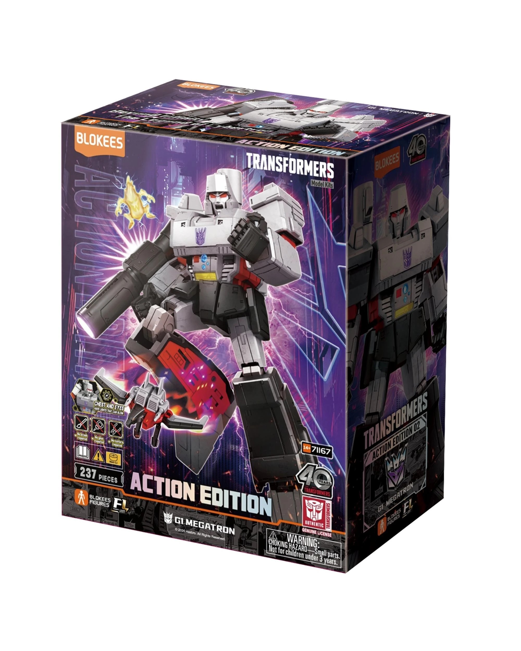1 Blokees Transformers AE02 G1 Megatron Limited Model Kit, 1 of 6