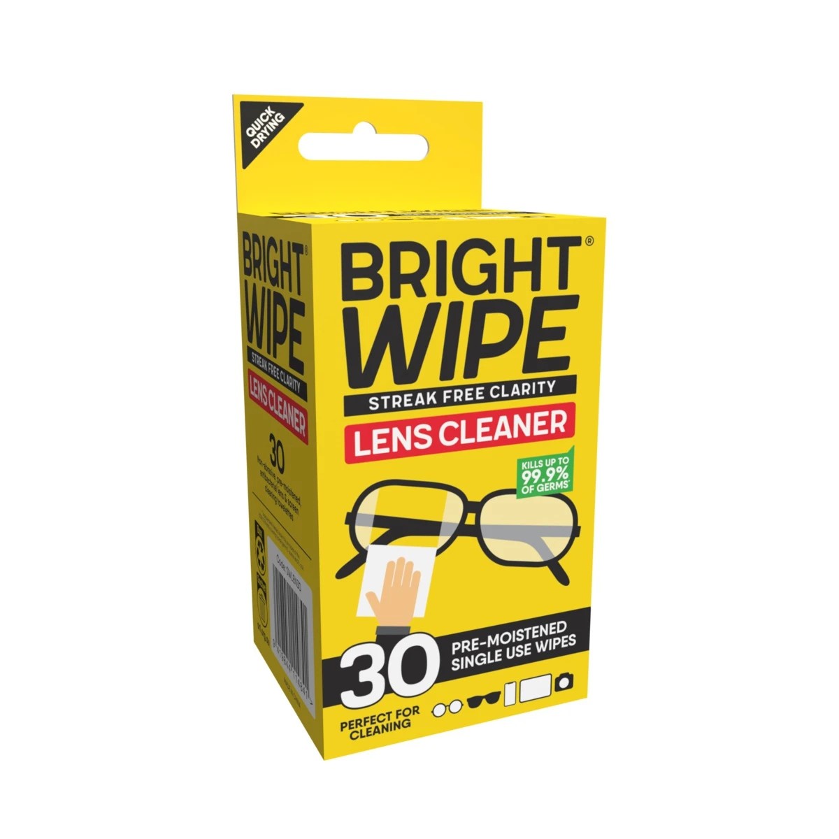 3 30 Pack Brightwipe Lens Cleaner Wipes, 3 of 6