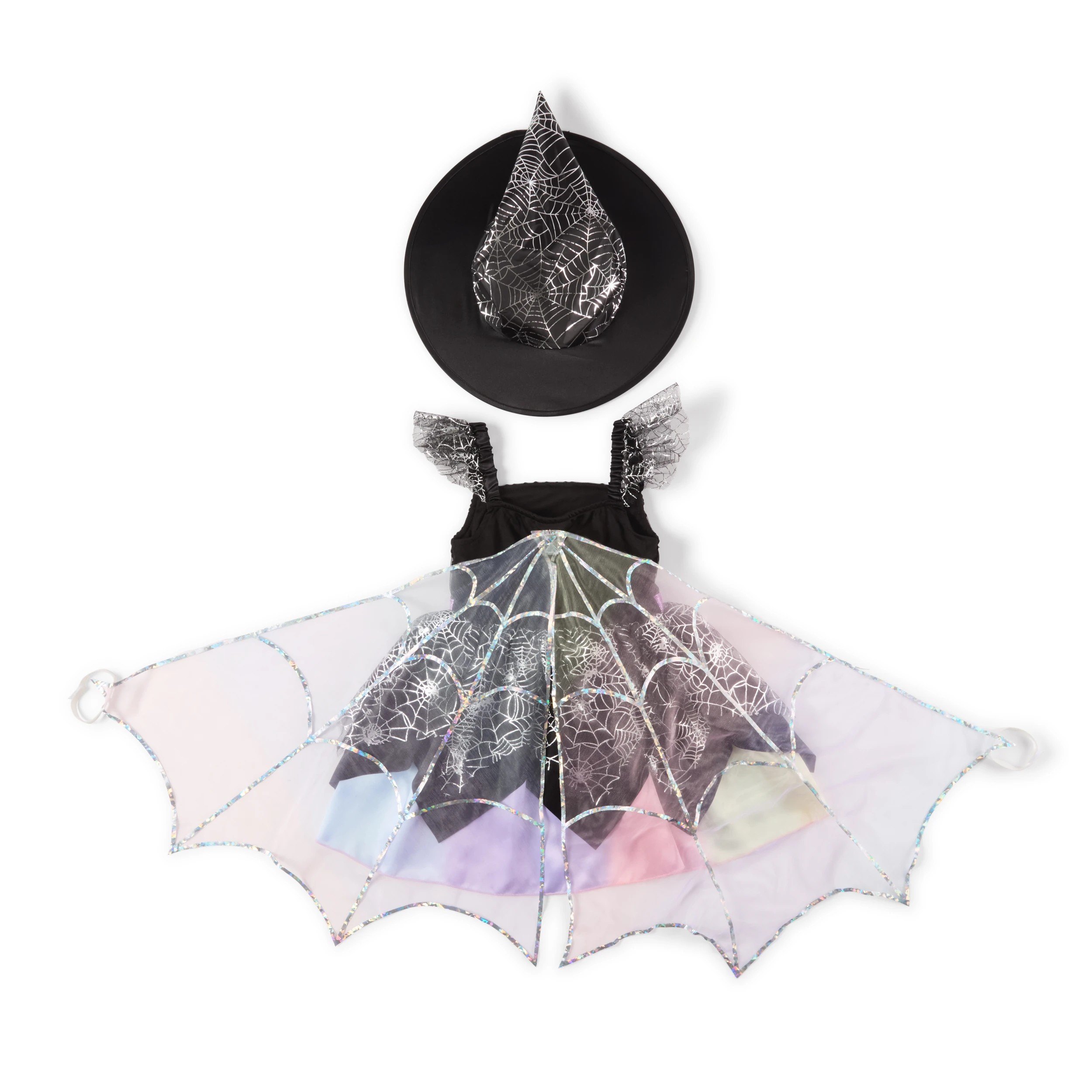 10 2 Piece Rainbow Spider Witch Costume - Ages 2-3, 10 of 10