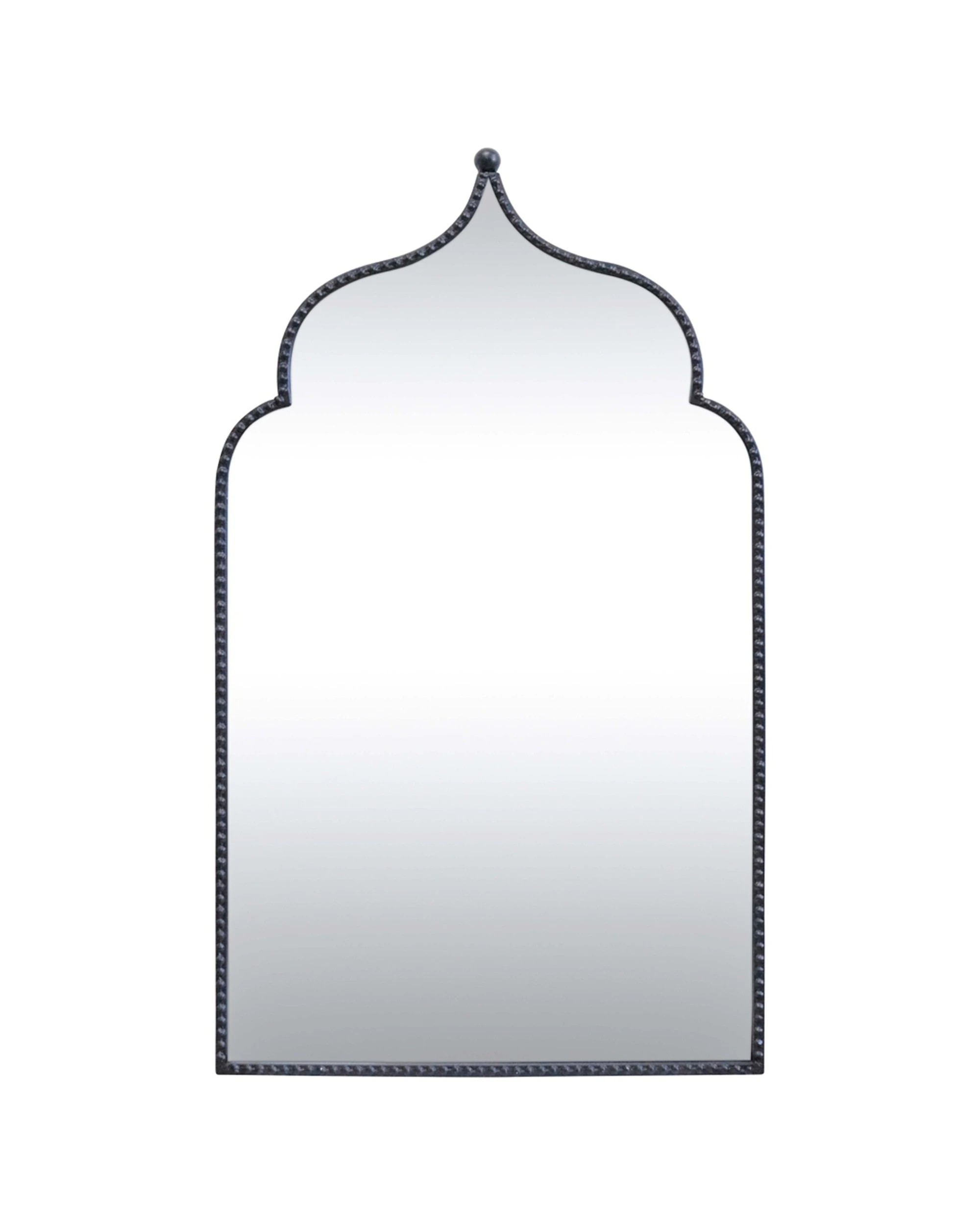 1 LVD Iron MDF Mirror Moroc Dimple Exotic Charm Metal 49x83.5cm - Black, 1 of 2