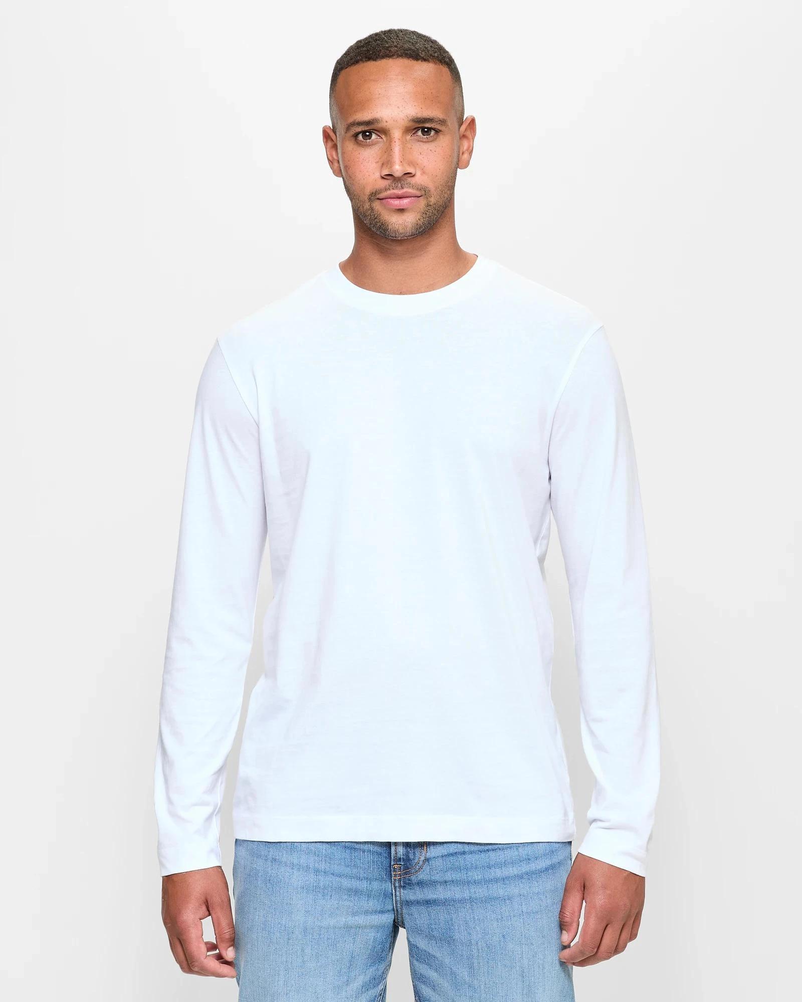 1 Target Australian Cotton Long Sleeve T-Shirt WHITE, 1 of 5