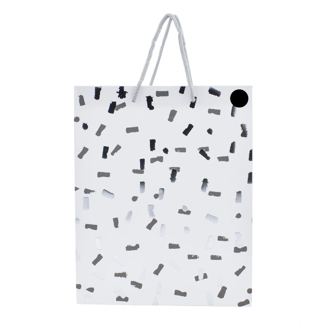 2 Hallmark Medium White & Silver Confetti Gift Bag, 2 of 3