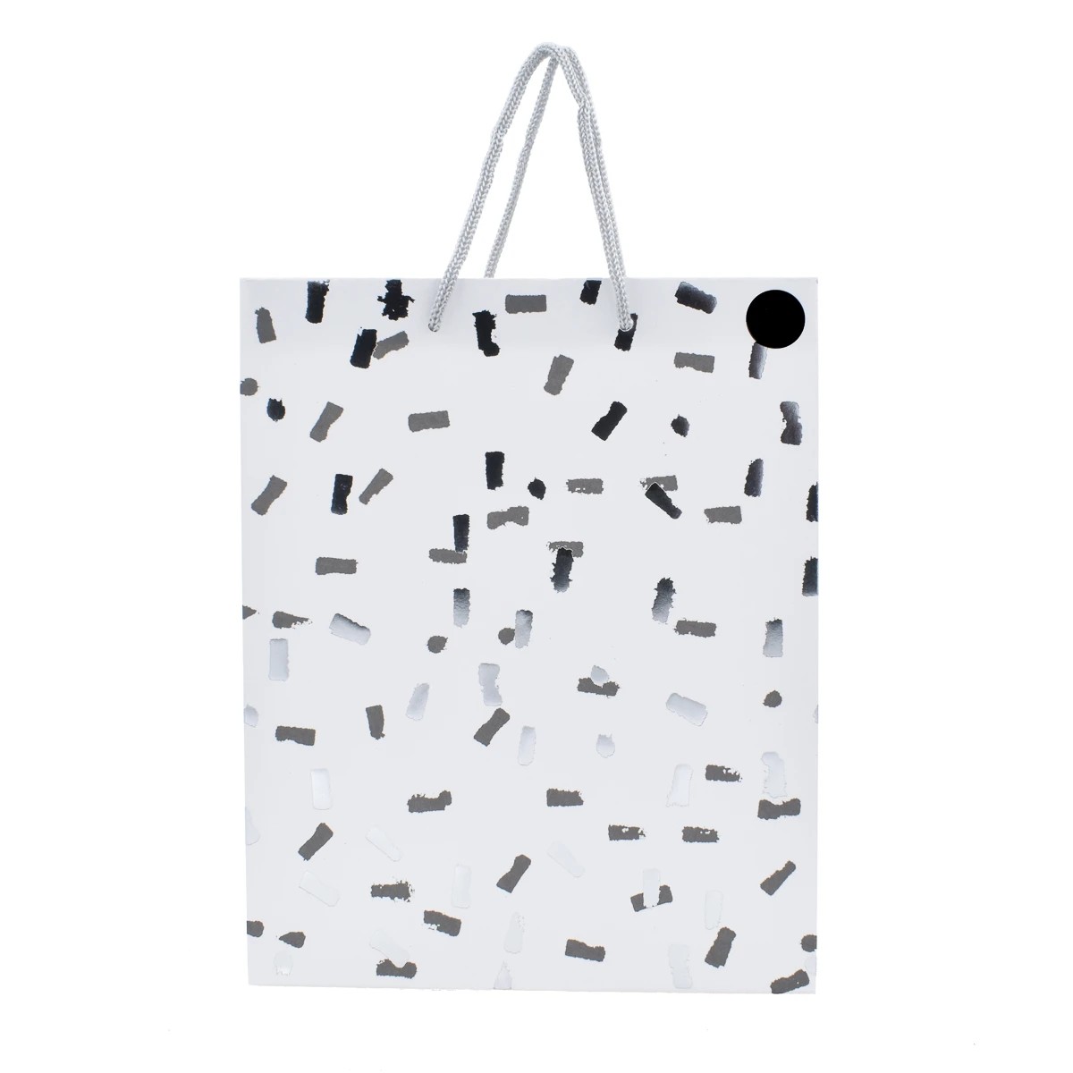 2 Hallmark Medium White & Silver Confetti Gift Bag, 2 of 3