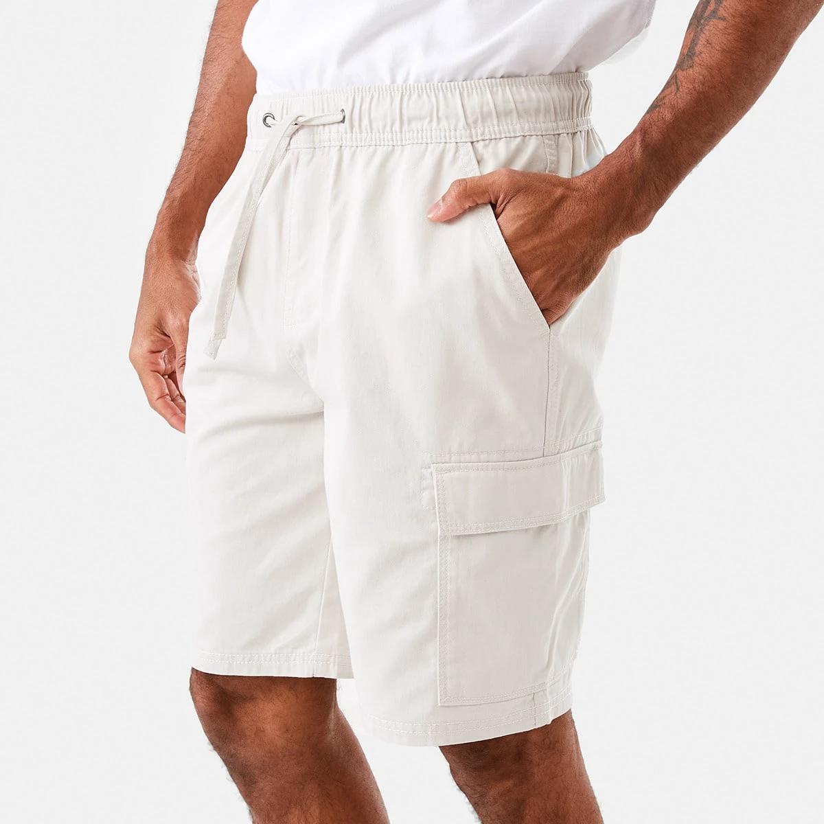 2 Elastic Waist Cargo Shorts Bge Ltsand, 2 of 7