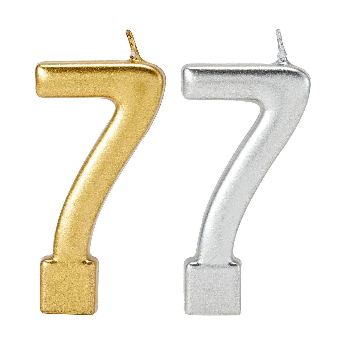 1 Metallic Candle Number 7 - Assorted, 1 of 6