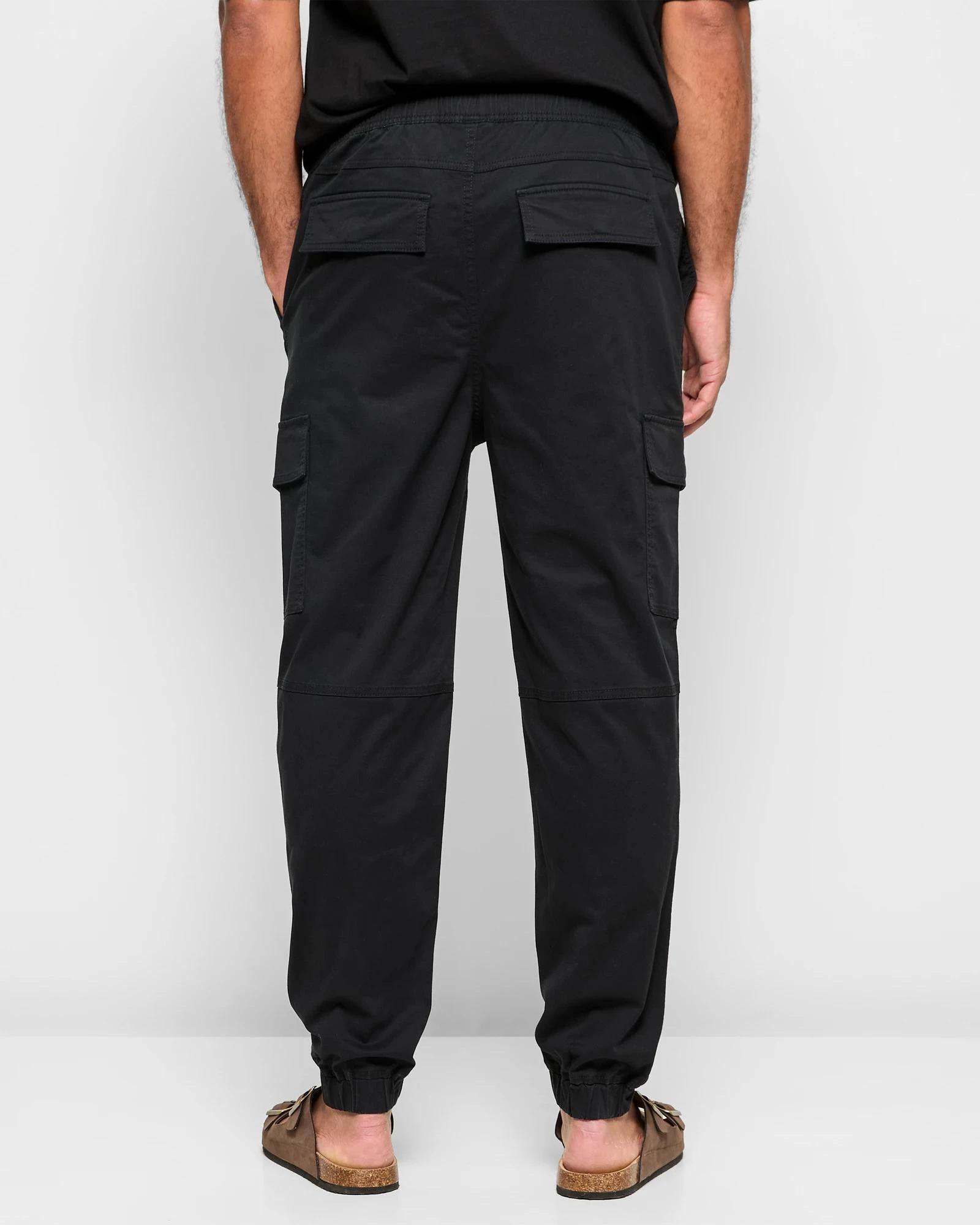 4 Target Man Australian Cotton Cargo Jogger Pants BLACK, 4 of 5
