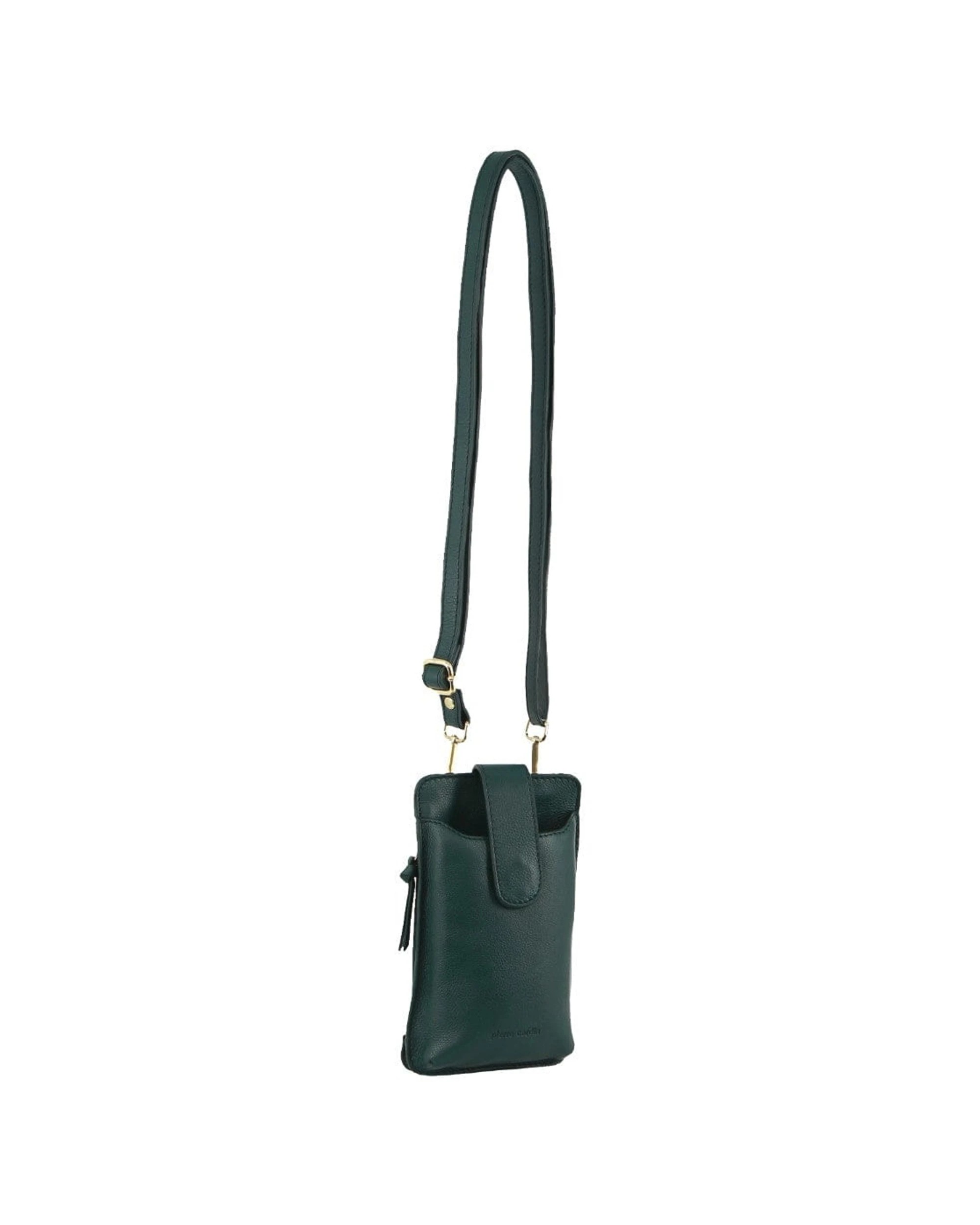1 Pierre Cardin Women's Leather Phone Sling Crossbody Bag 11x19.5cm Zirkon - Black, 1 of 3