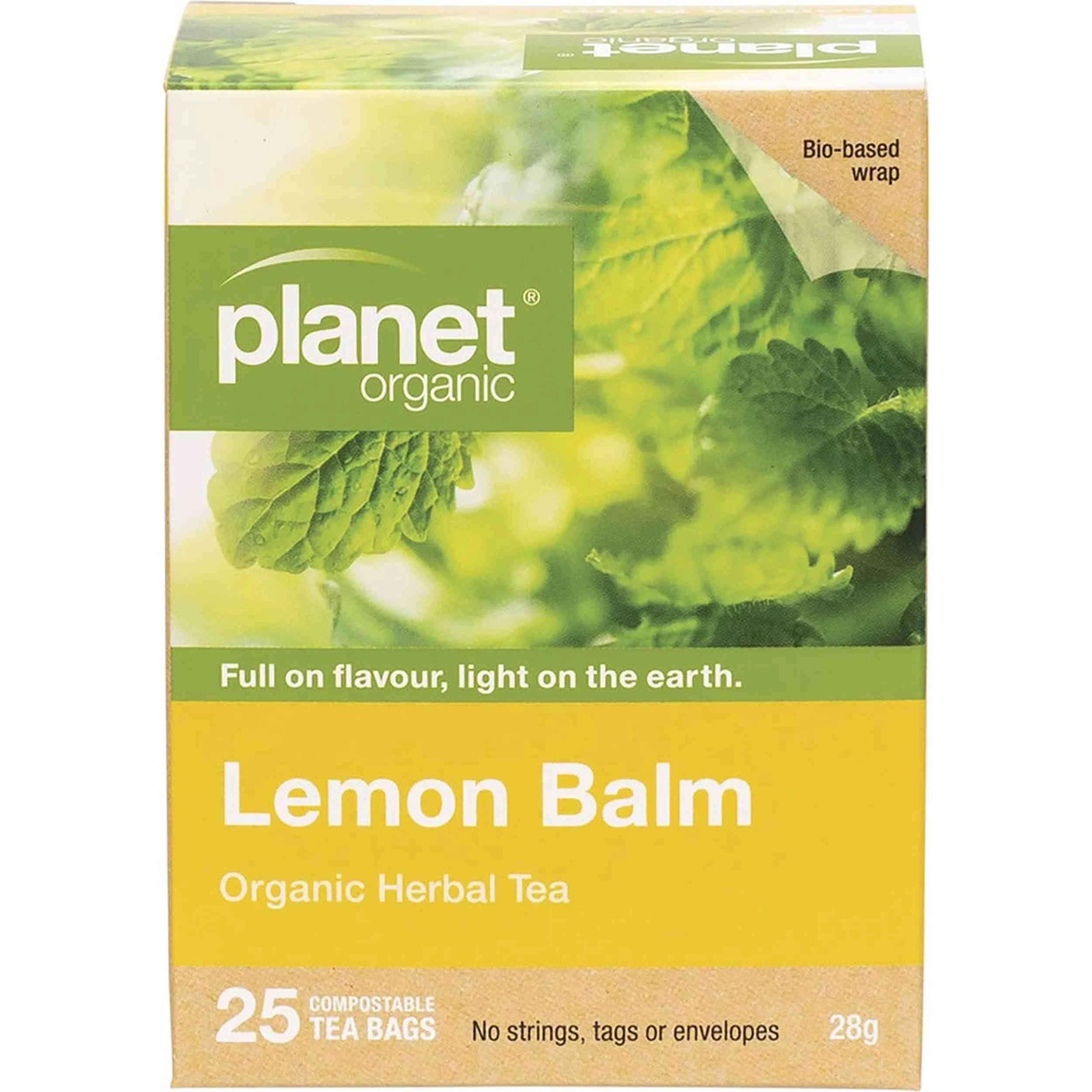 Planet Organic Lemon Balm Herbal Tea Bags 25 Pack - Kmart