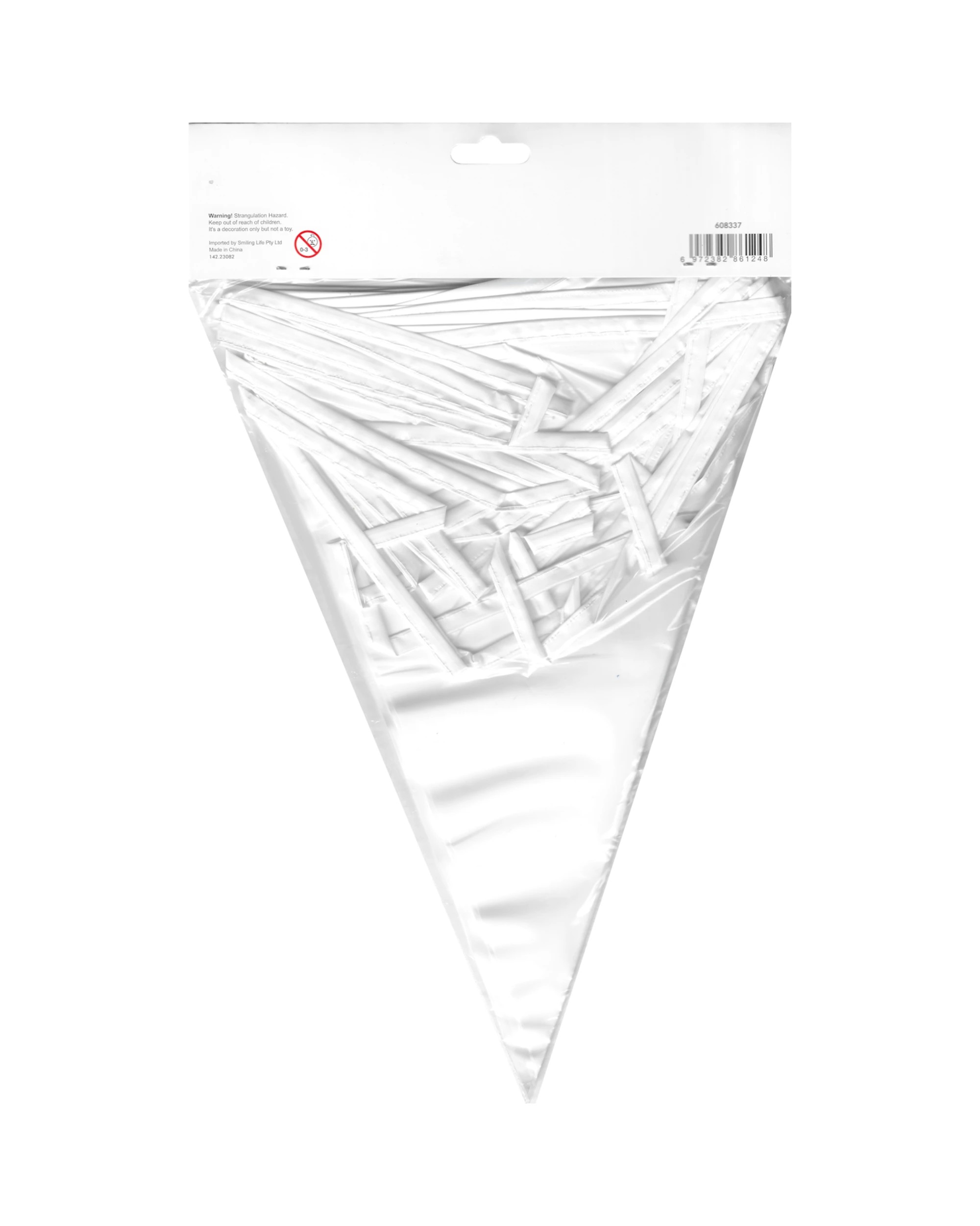 3 Partyrama White Plastic Flag Banner 10m - White, 3 of 3