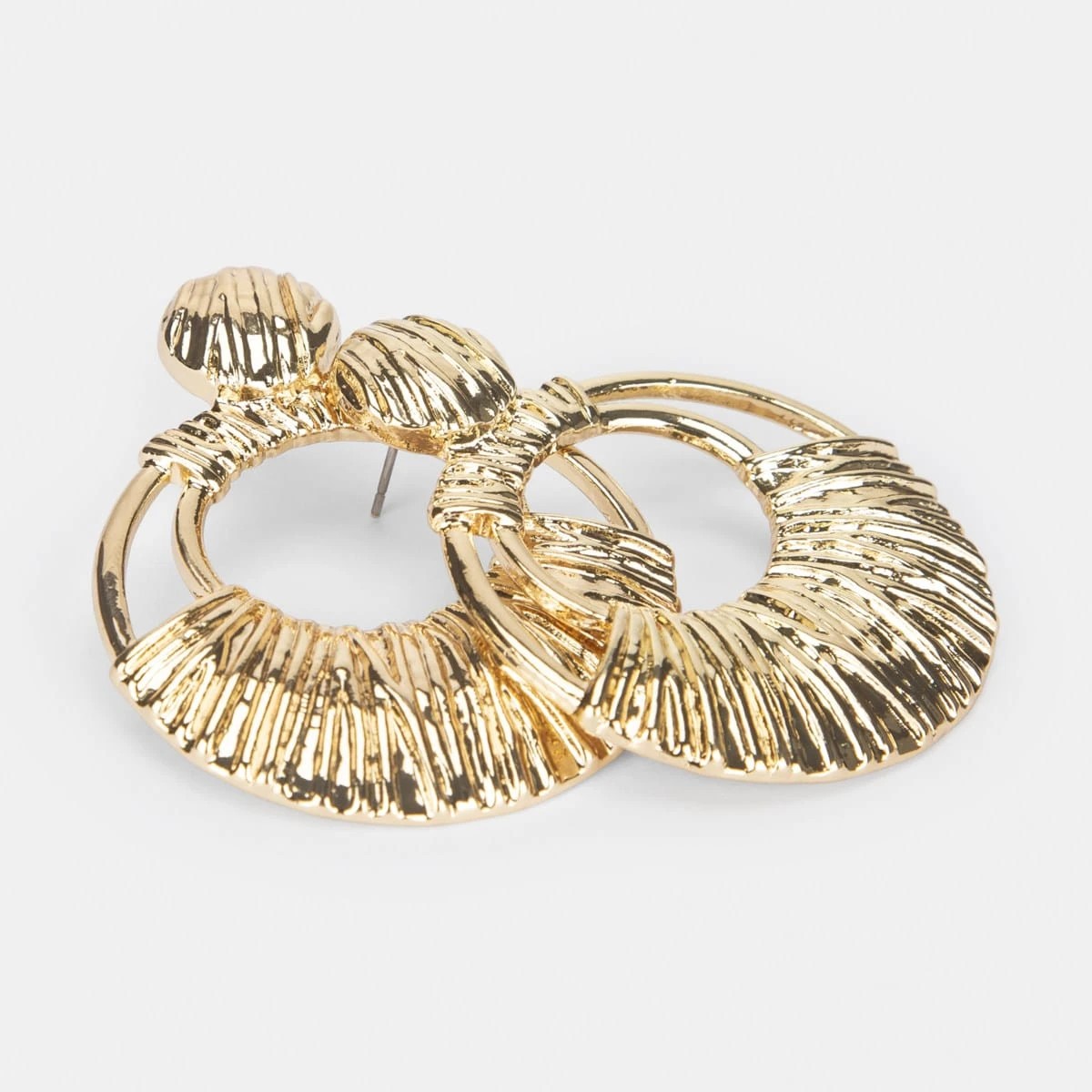 2 Door Knocker Earrings - Gold Tone, 2 of 5