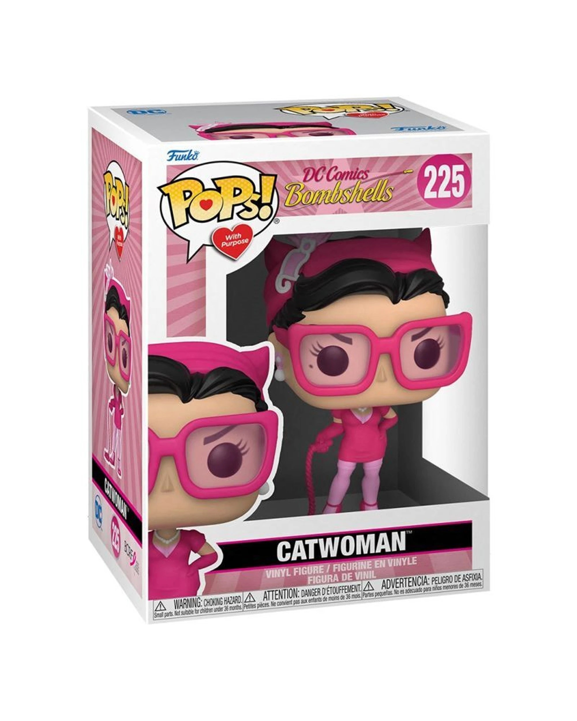 2 Pop Vinyl Figurine DC Comics Bombshells Catwoman Breast Cancer Awareness - Pink, 2 of 3