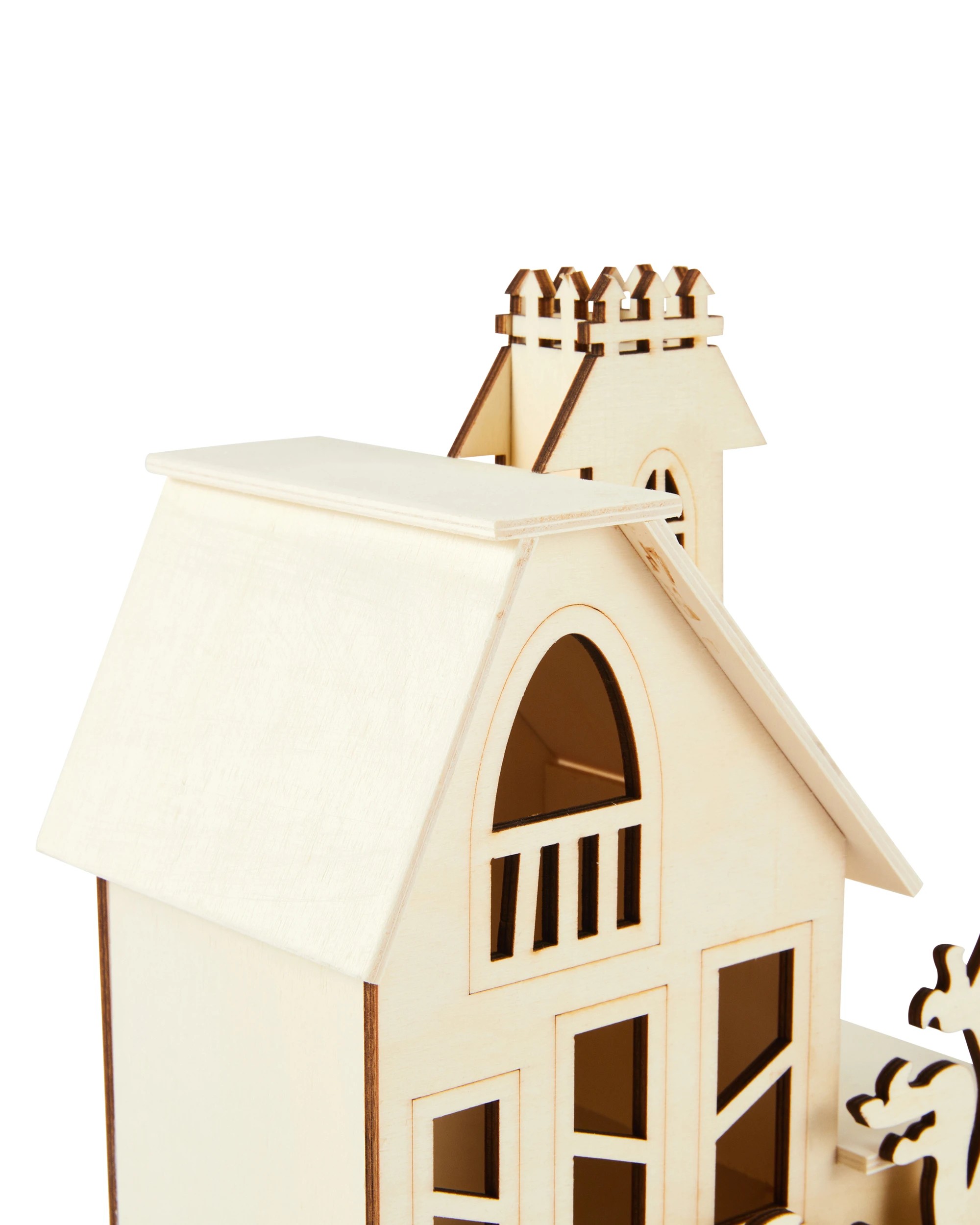 7 Halloween Craft Wood Blank - LED House, 7 of 9