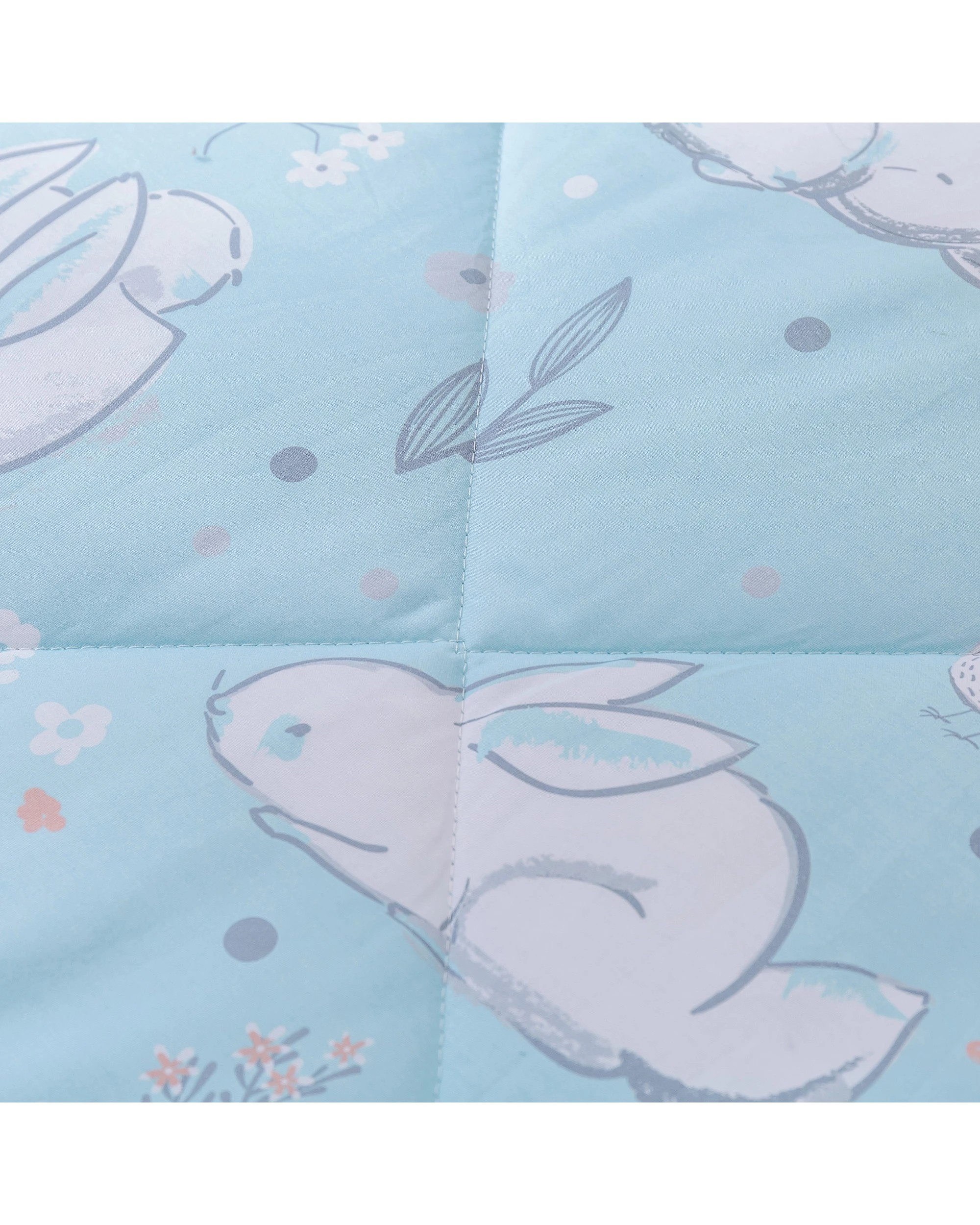 3 Jack & Ava Comforter Set Sleepy Bunnies - King Single Bed - Blue, 3 of 6