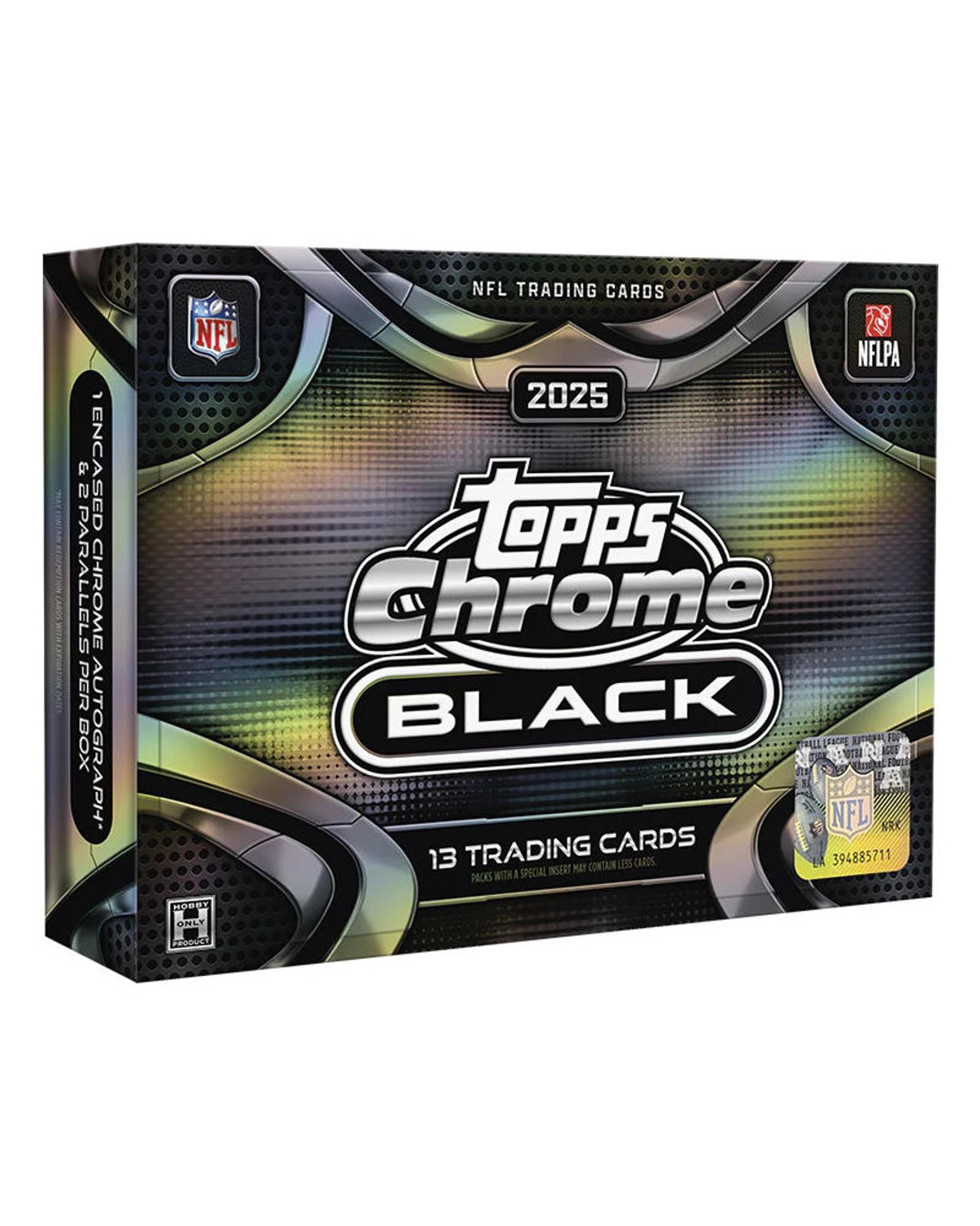 1 Topps 2025 NFL Chrome Black Football Hobby Box, 1 of 9