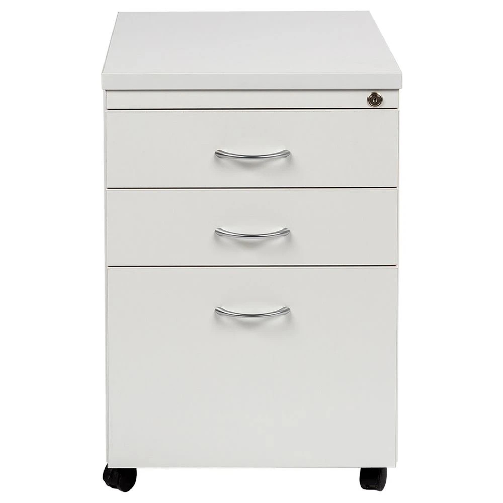 2 Velocity 3 Drawer Pedestal White Cabinets Pedestals, 2 of 5