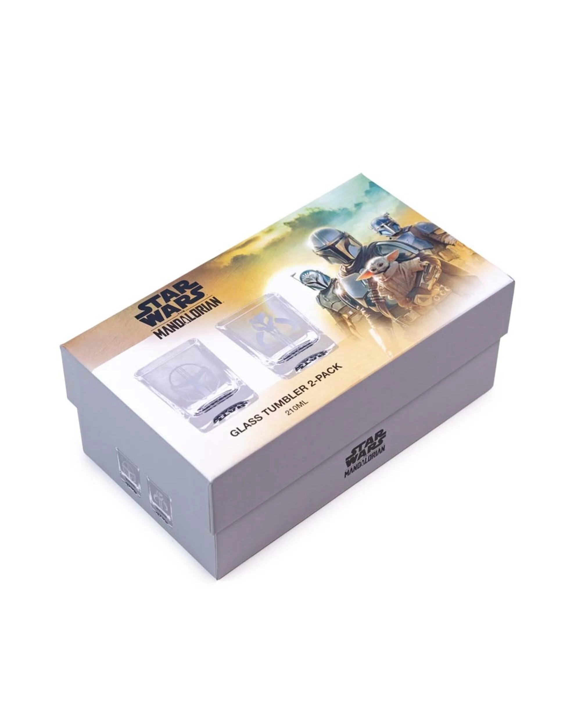 1 Star Wars - The Mandalorian - Glass Tumbler 2-Pack - Clear, 1 of 3