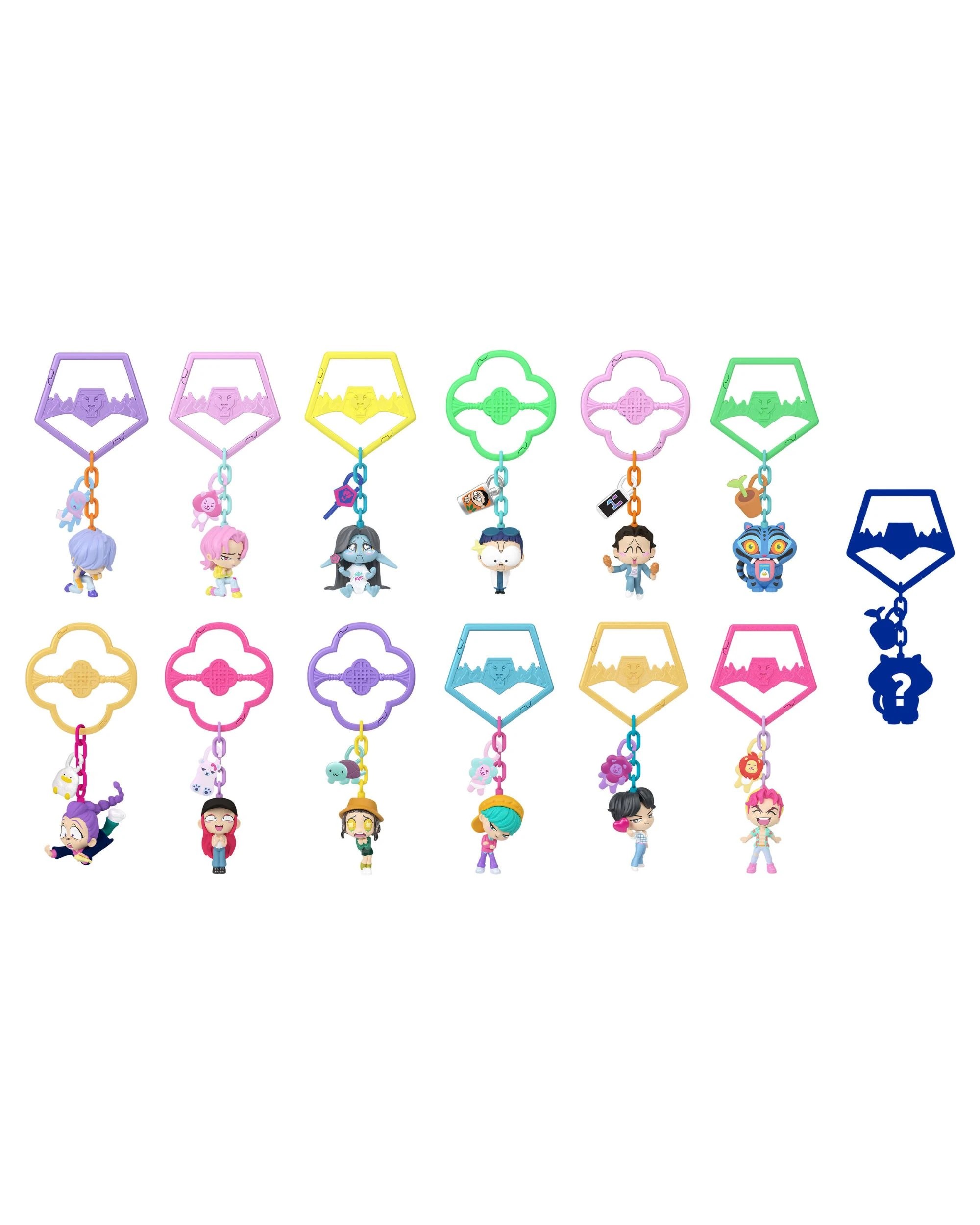 3 Kpop Demon Hunters Mini Collectible Keychain Figures - Assorted - Multi, 3 of 6