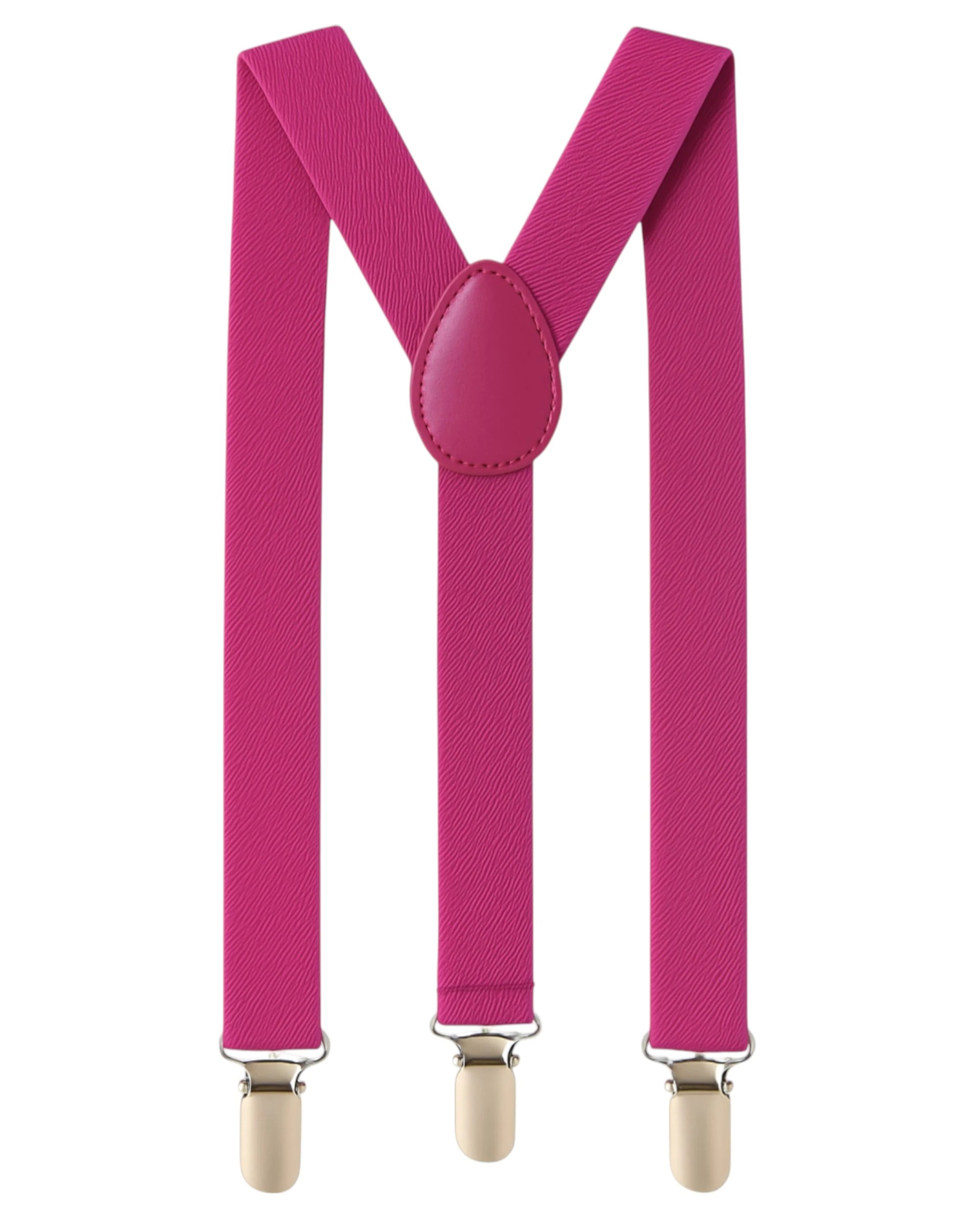 1 Zasel Mens Adjustable 100cm Magenta Suspenders - Pink, 1 of 3