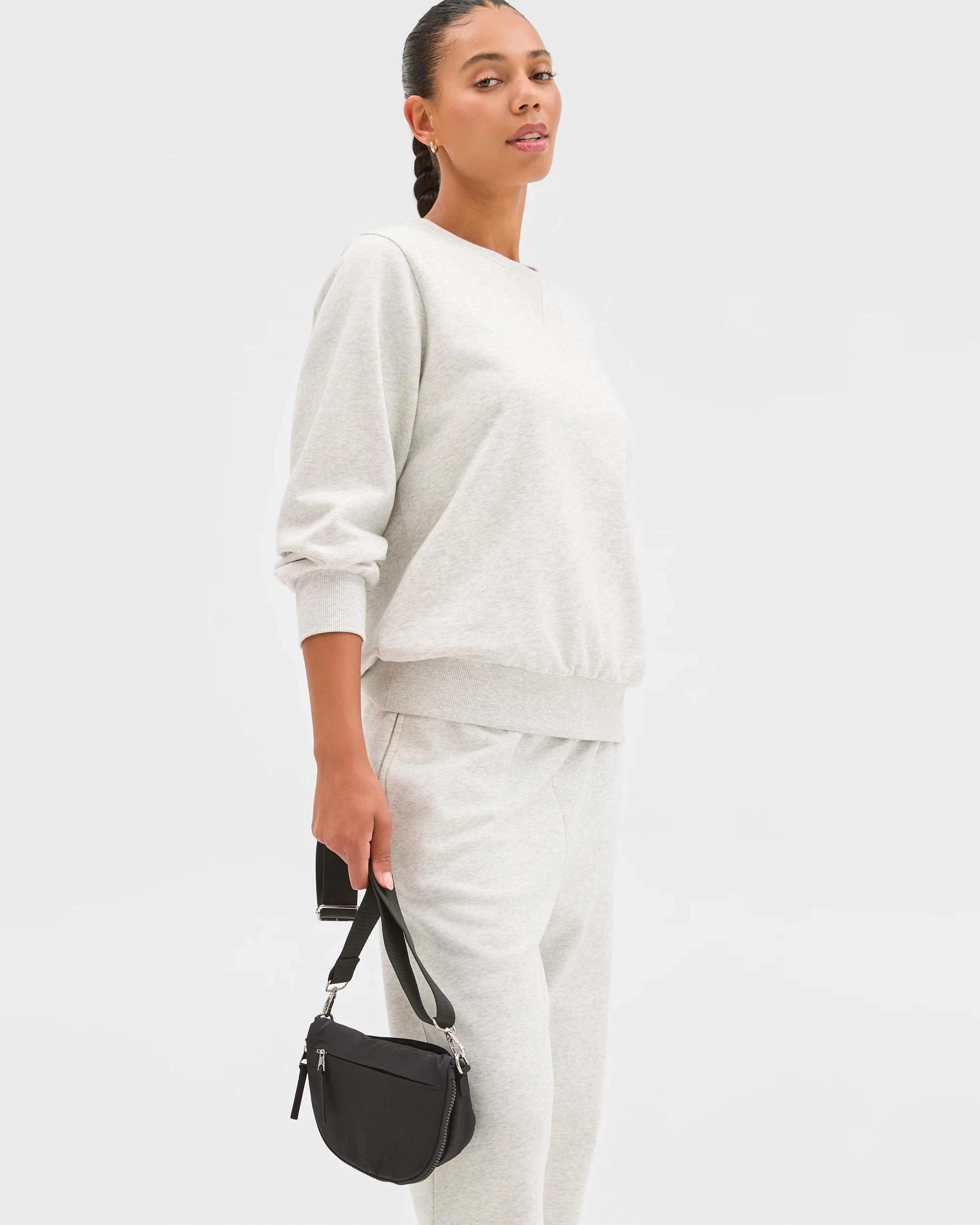 2 Target Active Australian Cotton Blend Fleece Sweat Top SILVER MARLE, 2 of 6