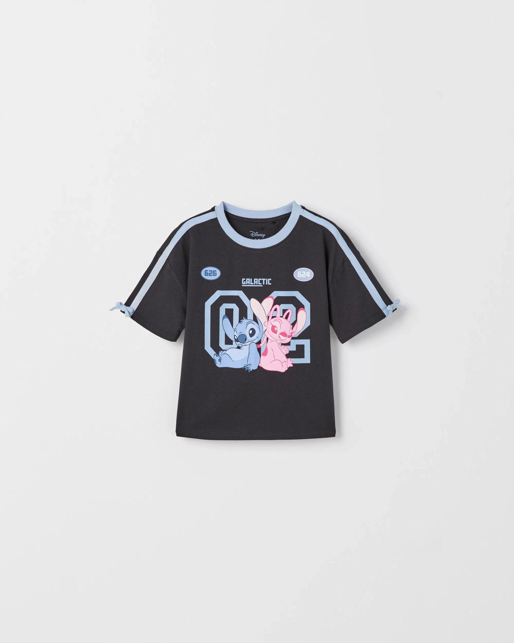 1 Disney Lilo & Stitch License Australian Cotton Sporty T-Shirt CHARCOAL, 1 of 2