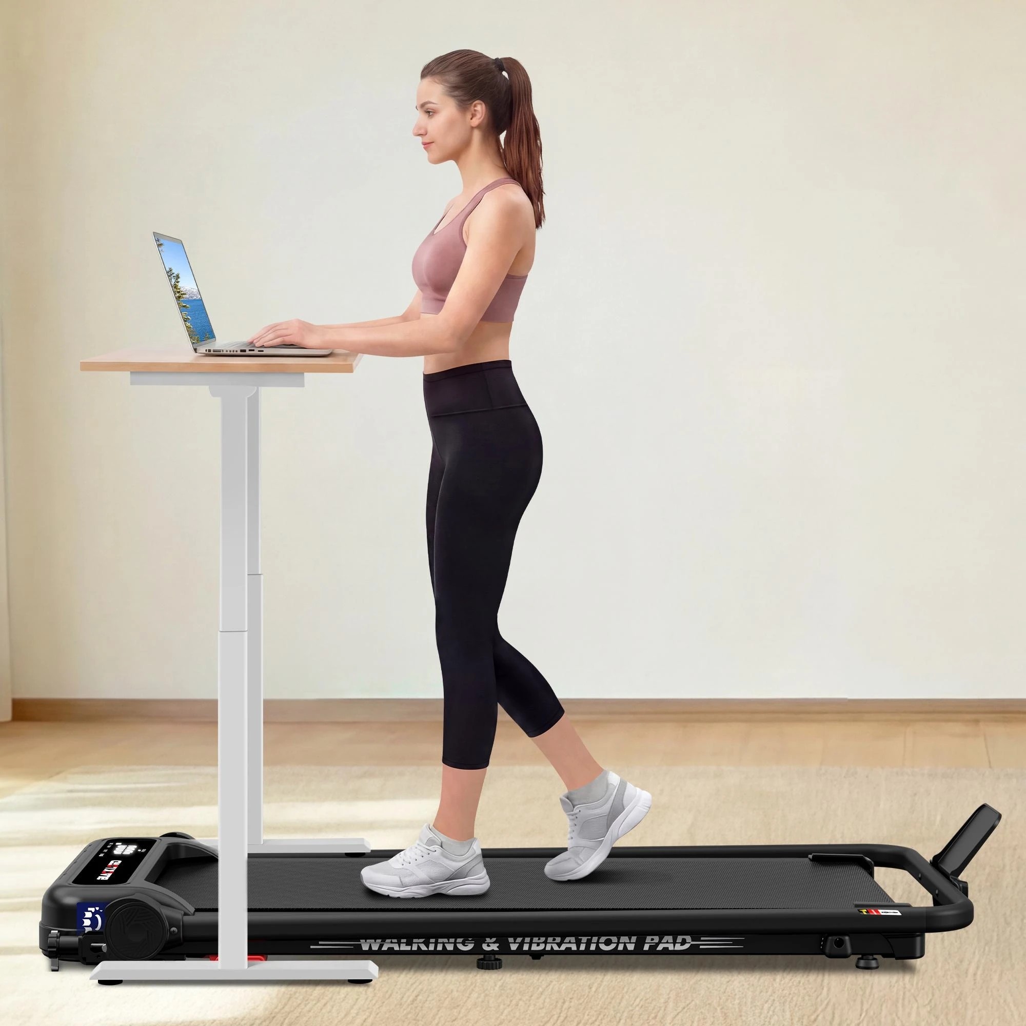 8 Black Lord Treadmill 4-in-1 Walking Vibration Pad Incline Foldable Home Gym - Black, 8 of 9