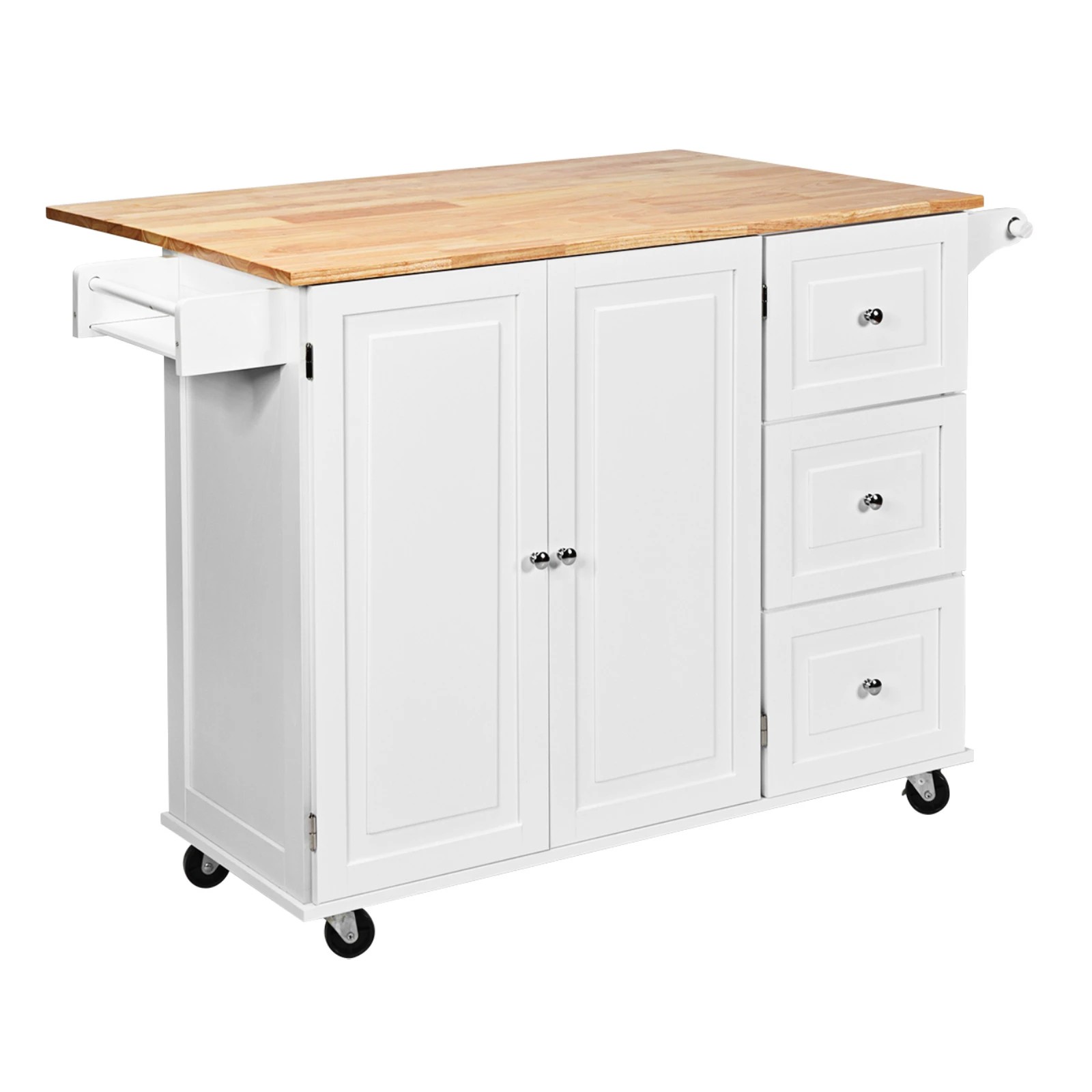 1 Costway Kitchen Island Trolley Dining Cart, 1 of 4