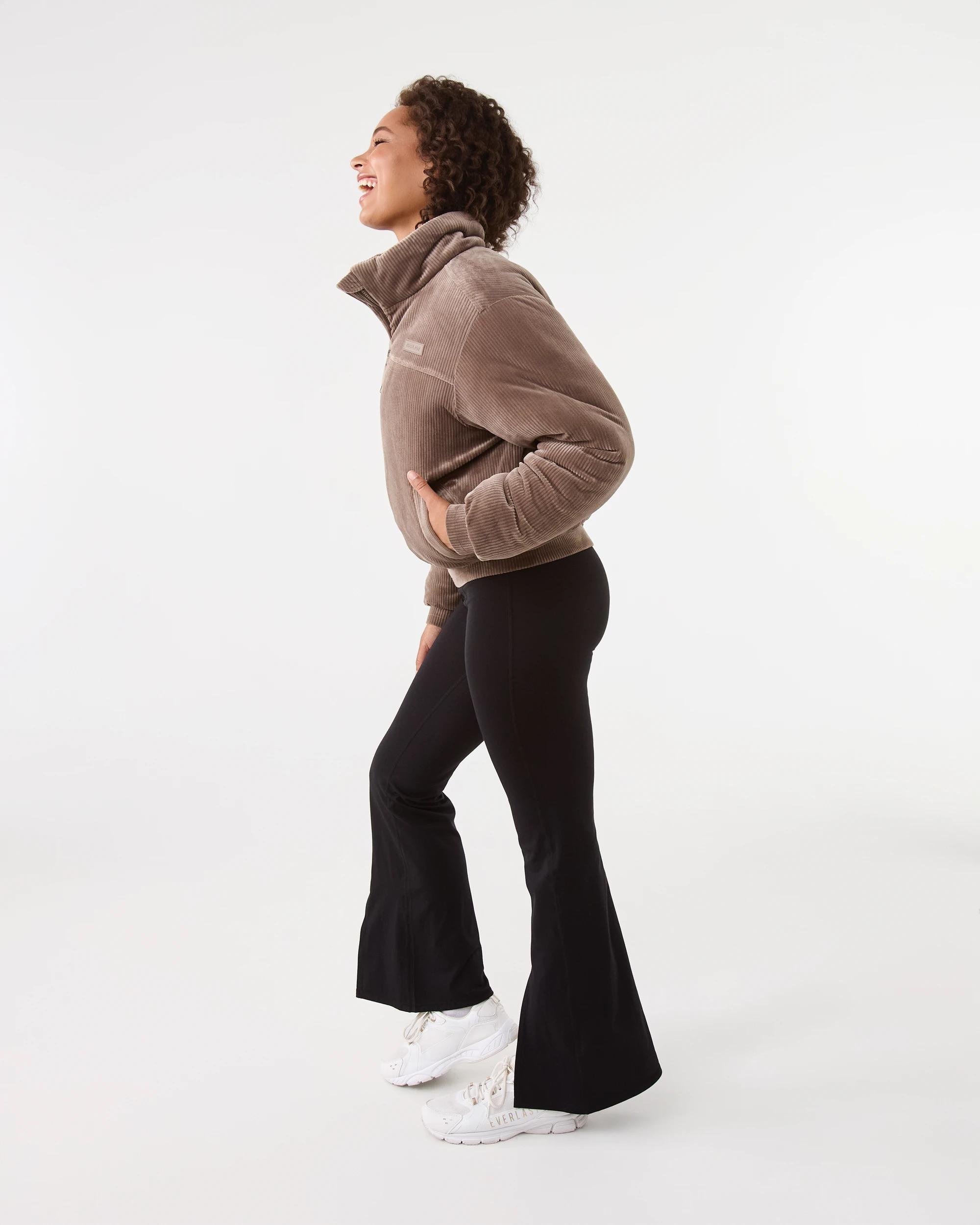 4 Everlast Womens Ribbed Velour Jacket Mushroom, 4 of 8