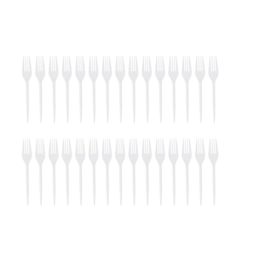4 30 Piece White Reusable Forks, 4 of 5