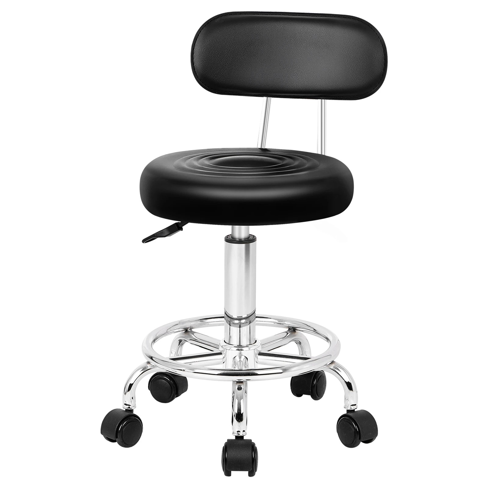 10 Alfordson 2x Salon Stool Backrest Swivel Barber Hair Dress Chair Declan - Black, 10 of 10