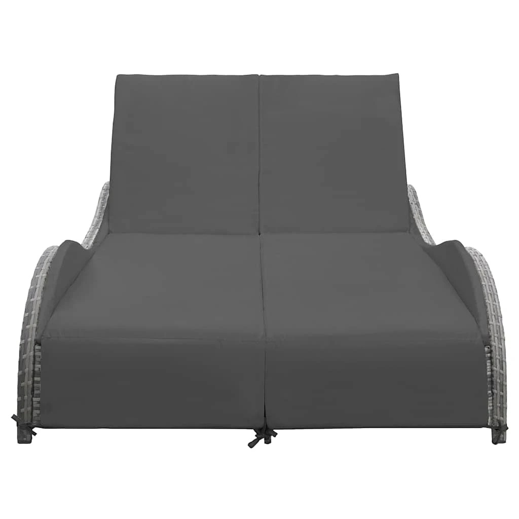 2 vidaXL sun lounger Adjustable Headrests - Grey, 2 of 5