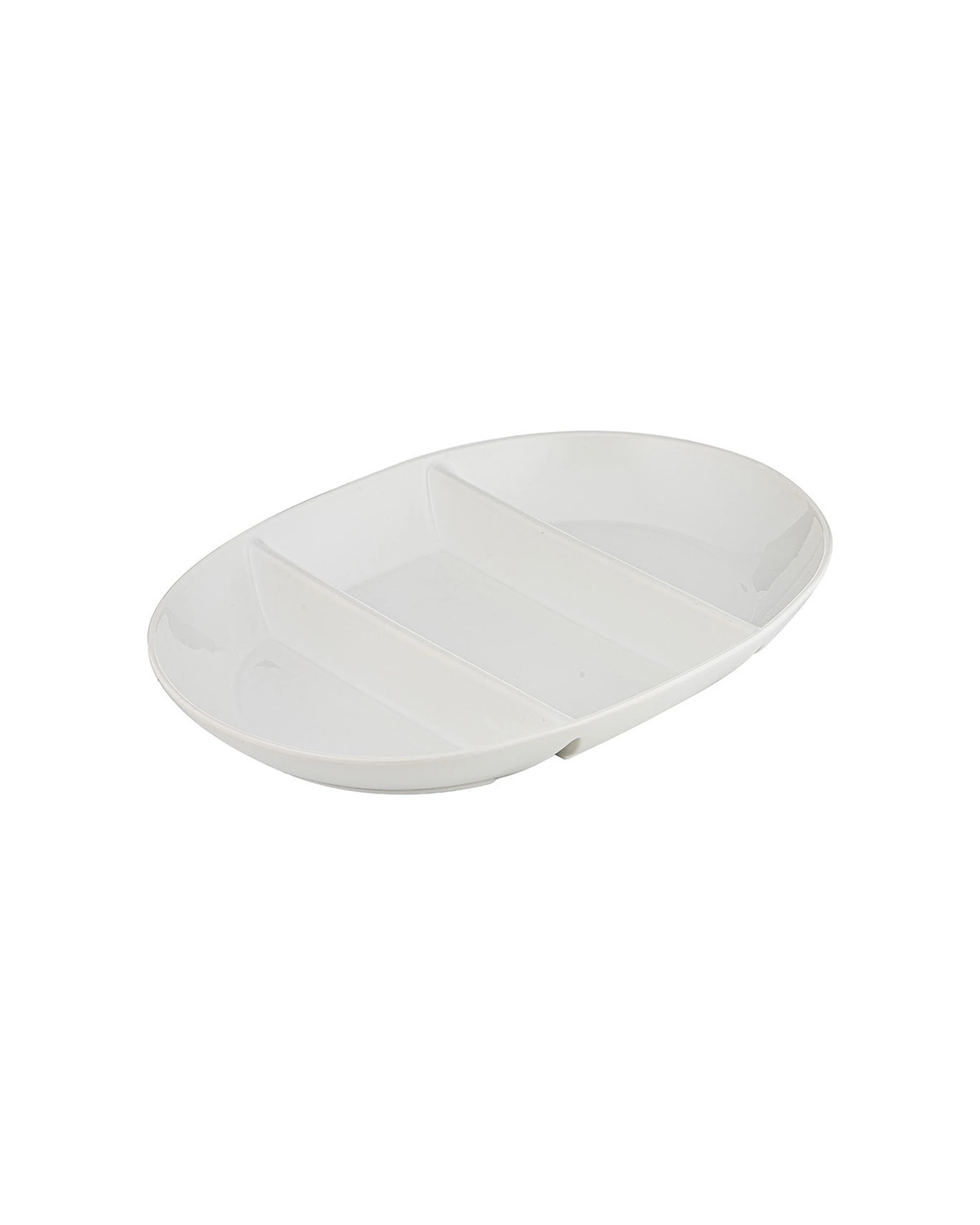 1 Ladelle Alto Serve & Share 3 Part Dish Bowl 40x29cm - White, 1 of 2