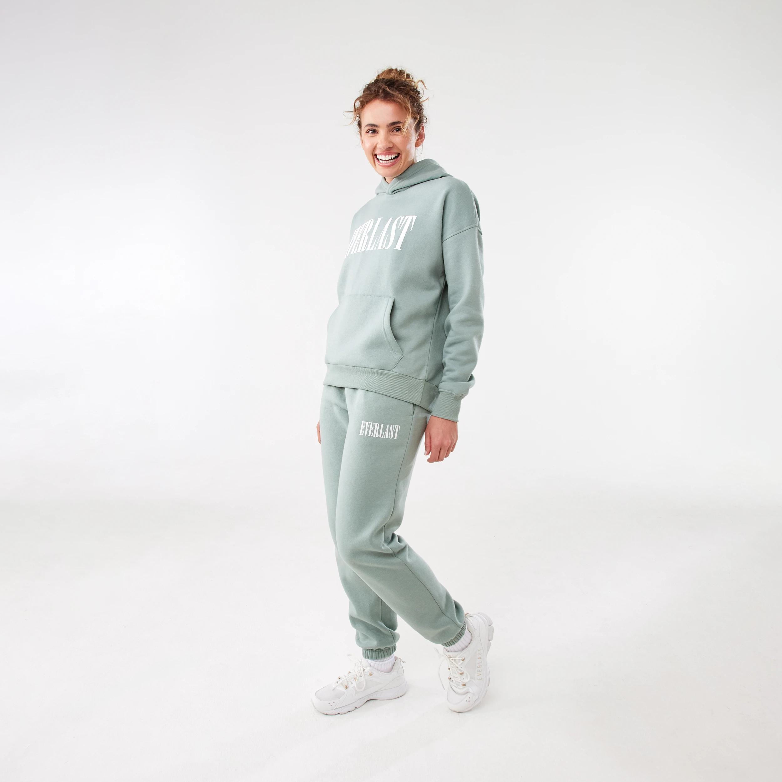 5 Everlast Womens Athletic Club Hoodie EVERLAST BLOCK LOGO SAGE GREEN, 5 of 9