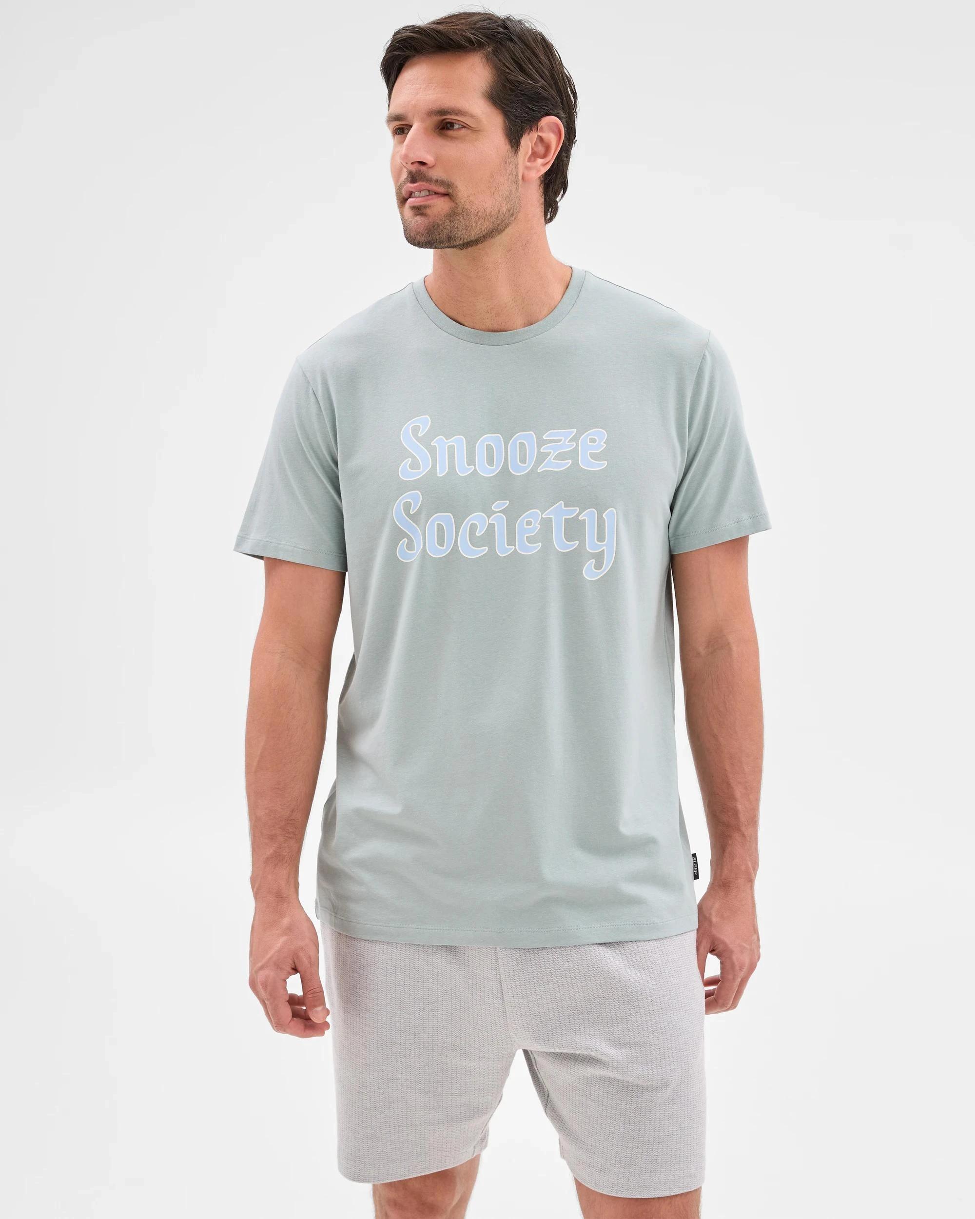 1 Australian Cotton Blend Print Sleep T-Shirt - Maxx SNOOZE SOCIETY, 1 of 6