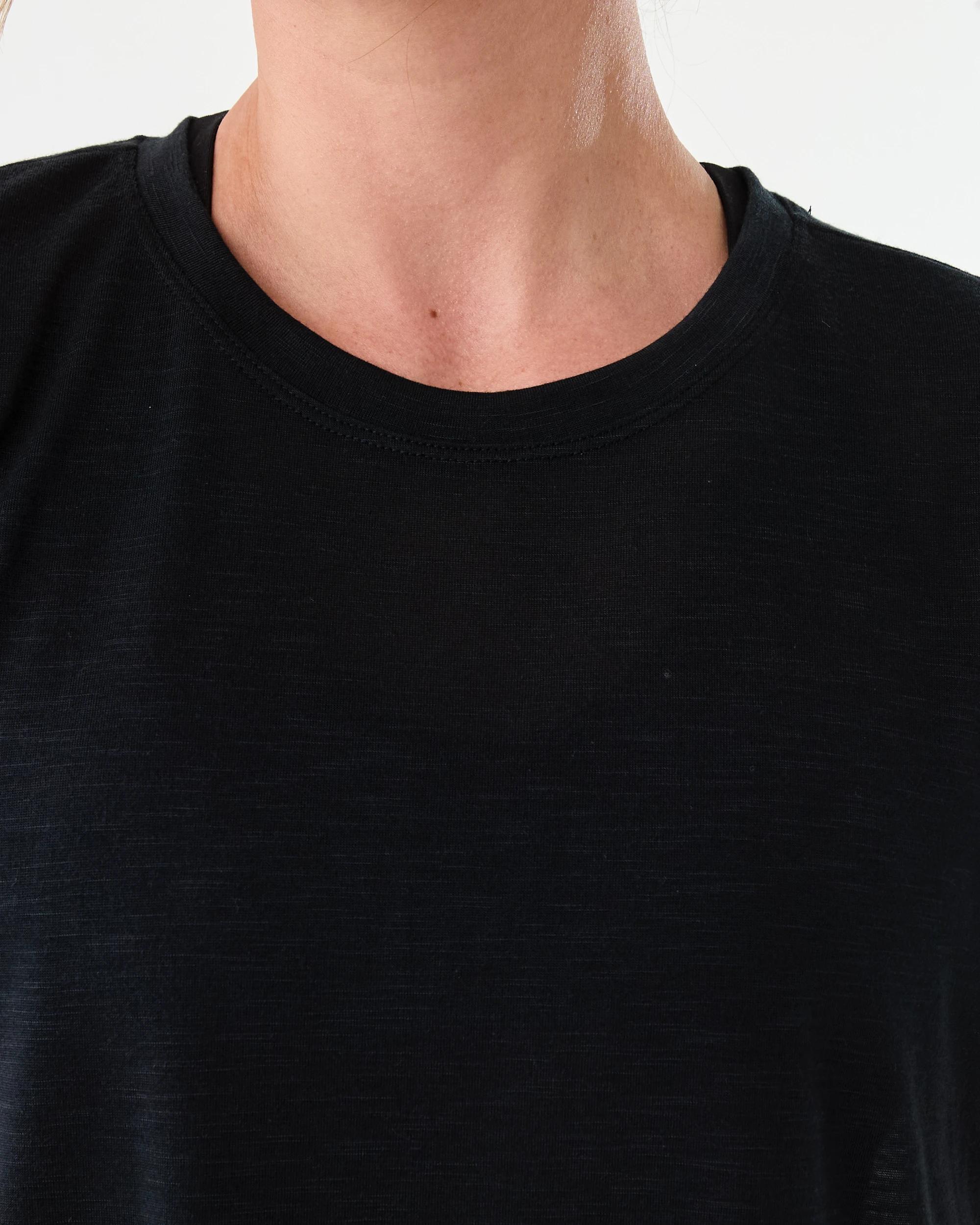 5 Active Womens Relax Sleeve T-shirt BLACK, 5 of 6