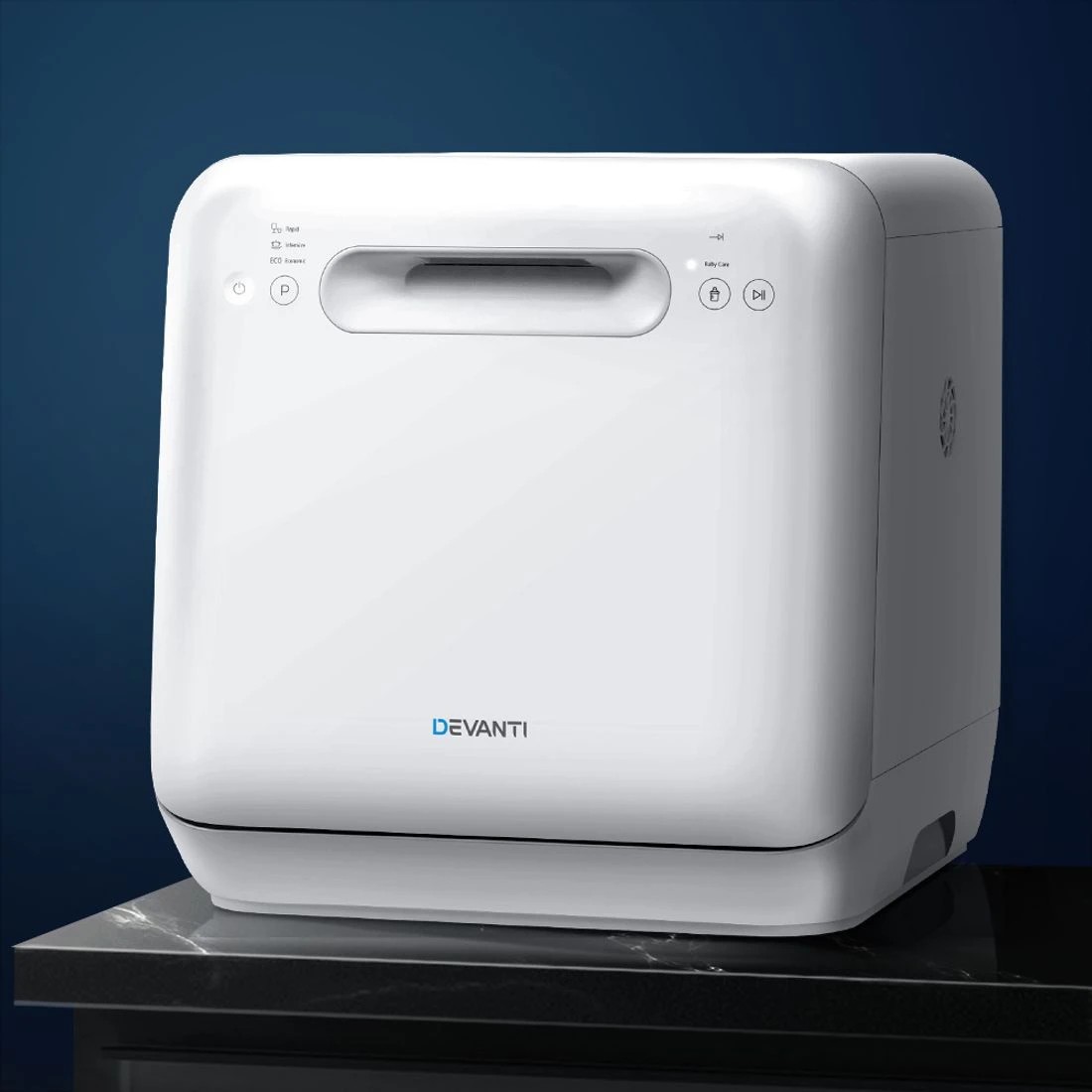 7 Devanti 3 Place Settings Benchtop Dishwasher - White, 7 of 7