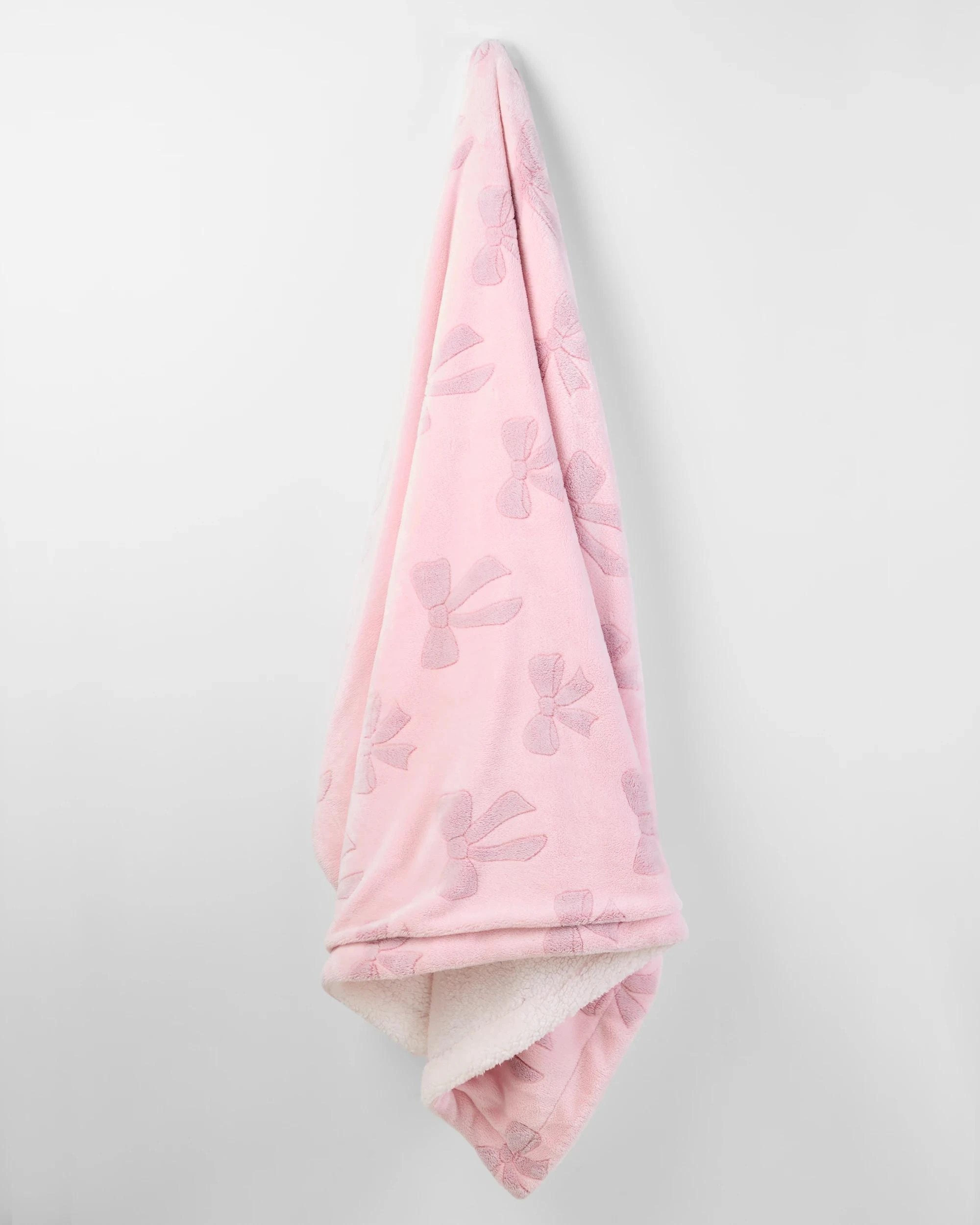 3 Target Becky Bows Kids Super Soft Throw - Queen Bed - Pink, 3 of 3