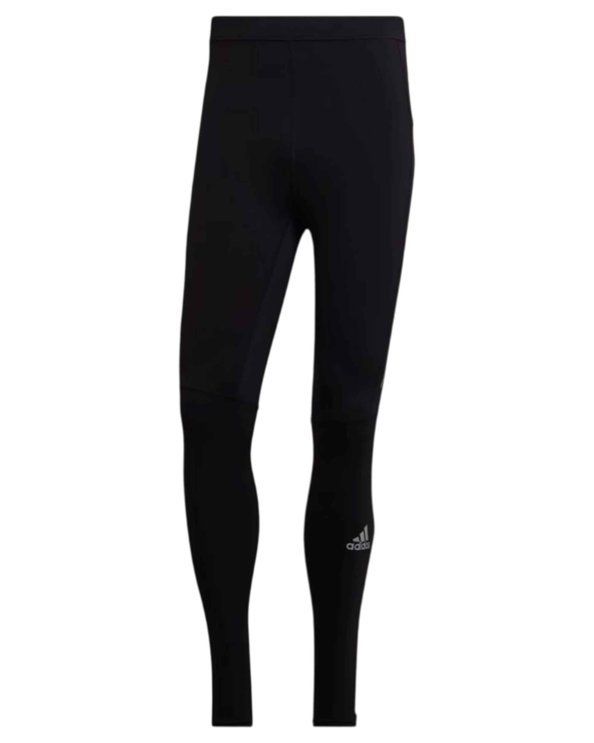 1 Adidas Mens Own The Run Warm Tights Black Running Activewear Pants BLACK, 1 of 5
