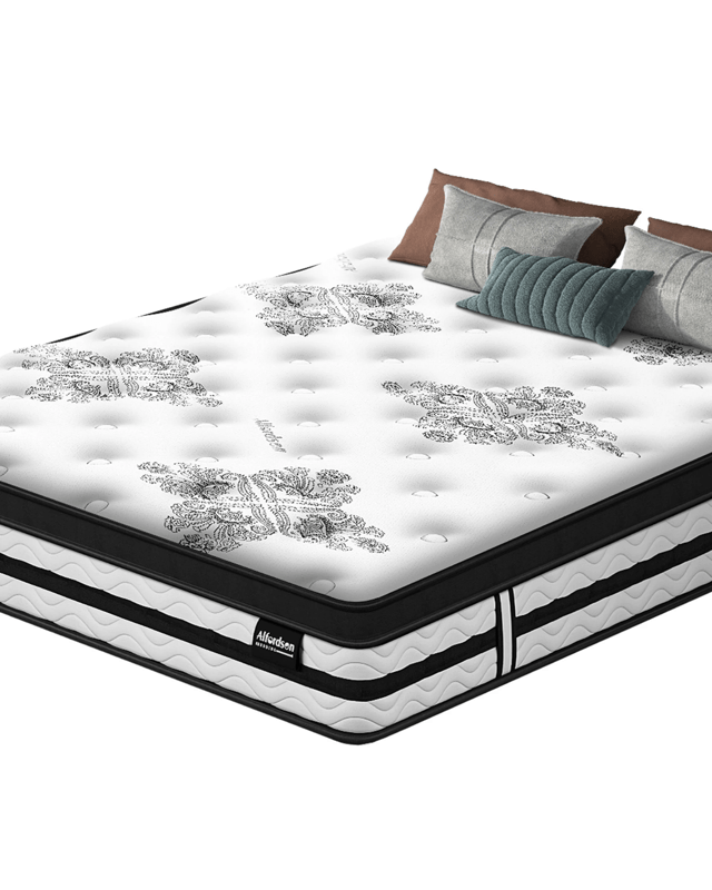 Alfordson Mattress EuroTop 22CM Bonell Spring Memory Foam Medium Firm - Double