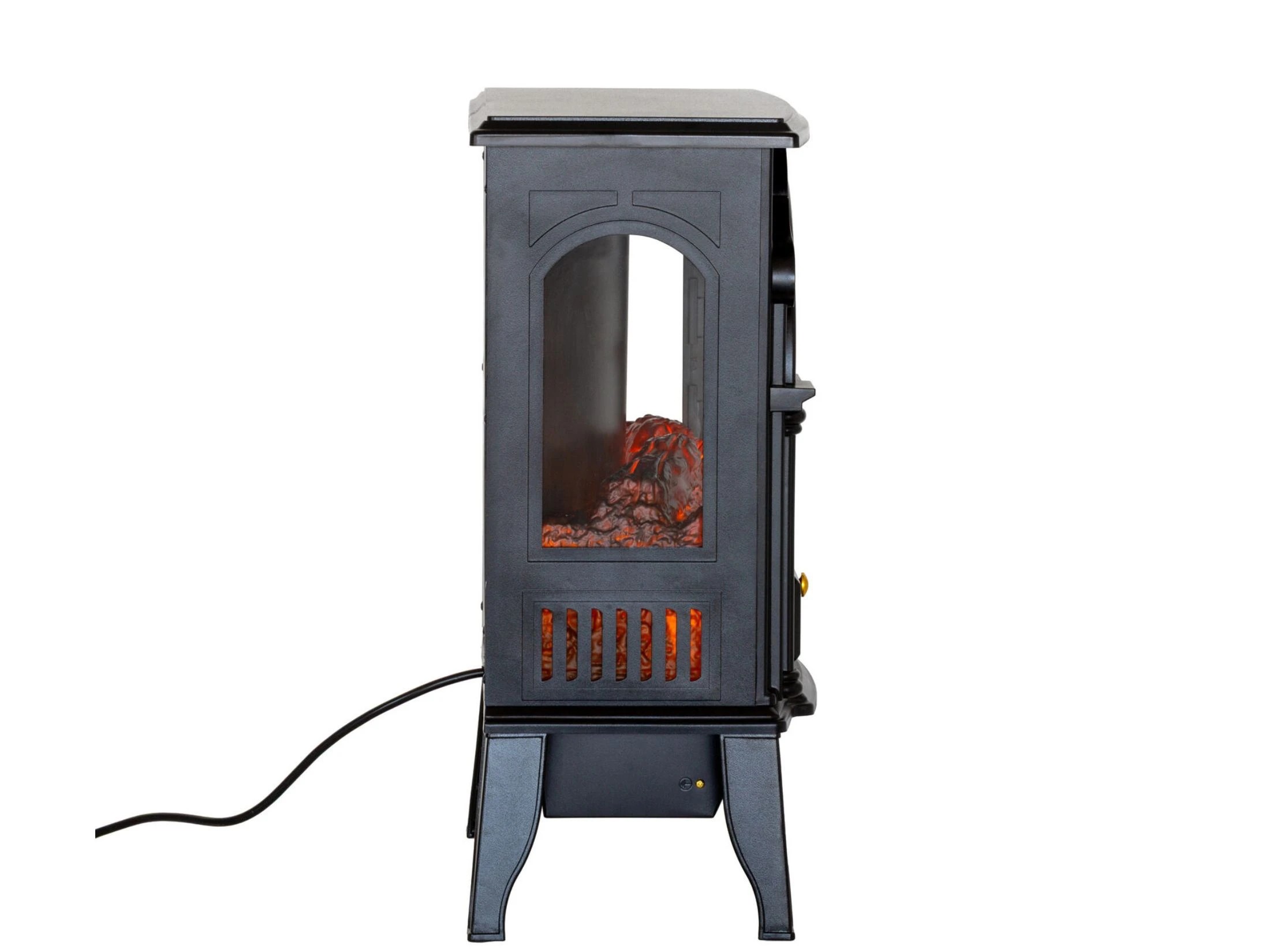 7 Lenoxx Electric 1000W to 2000W Freestanding Fireplace Heater with Panoramic 3 Sided Glass Design, 7 of 8