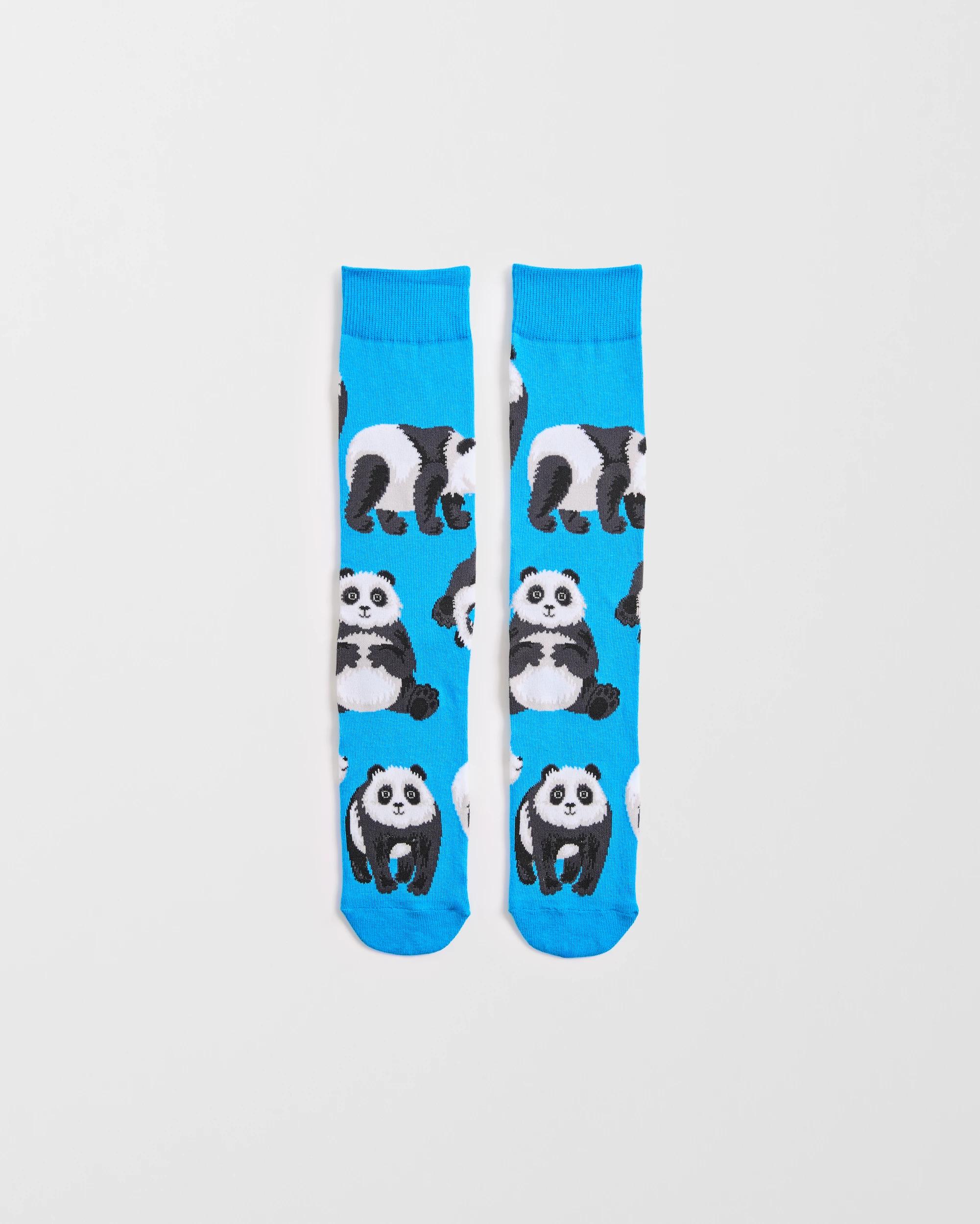 1 Swag  Crew Socks - Panda BLUE, 1 of 3