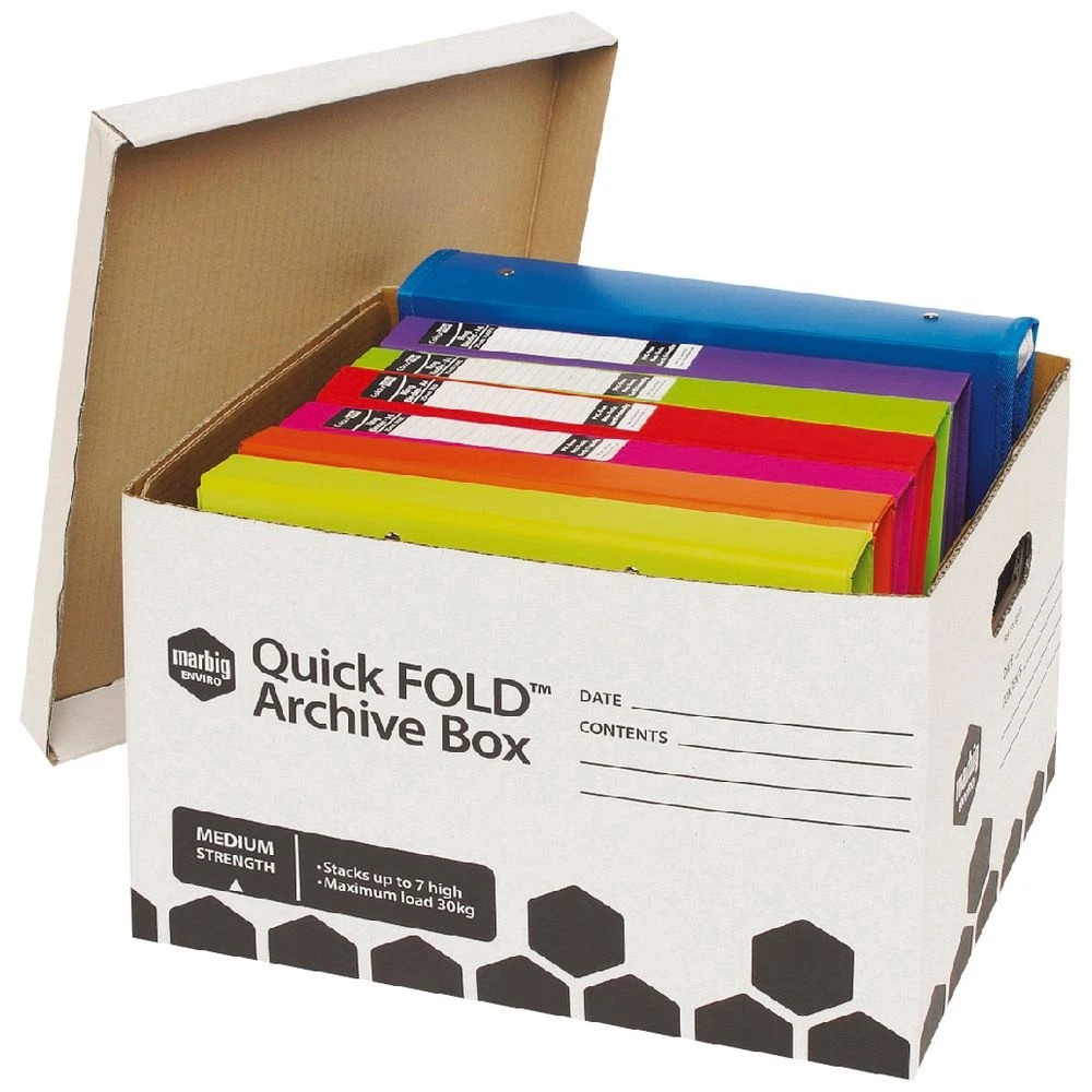 1 Marbig Quickfold Strong Archive Box 10 Pack, 1 of 1