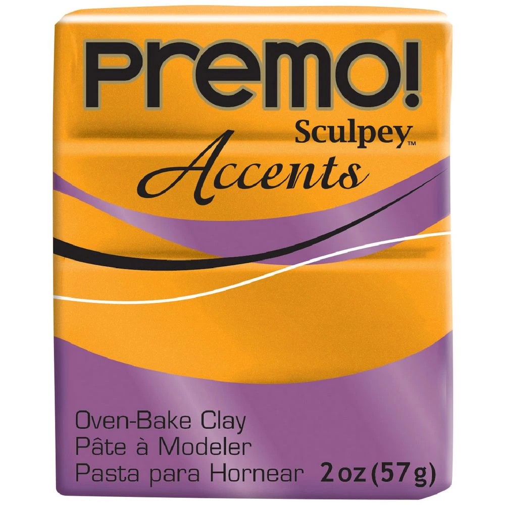 1 Sculpey Premo Modelling Clay Gold 57g, 1 of 3