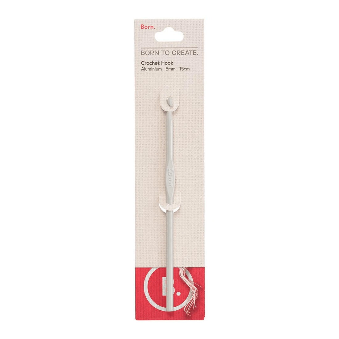 1 Born Aluminium Crochet Hook 5mm, 1 of 3