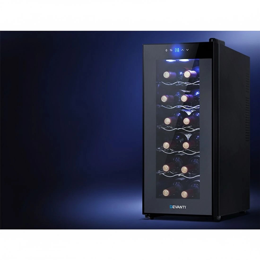 5 Devanti Wine Fridge Cooler 12 Bottles - Black, 5 of 6