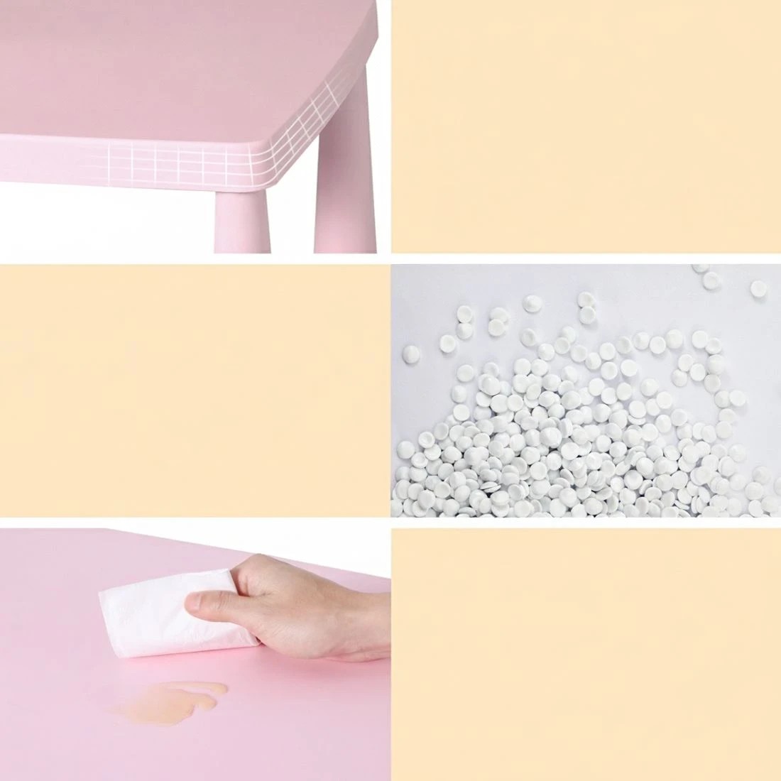 4 1 Keezi Kids Table and 2 Chairs Set - Pink, 4 of 5