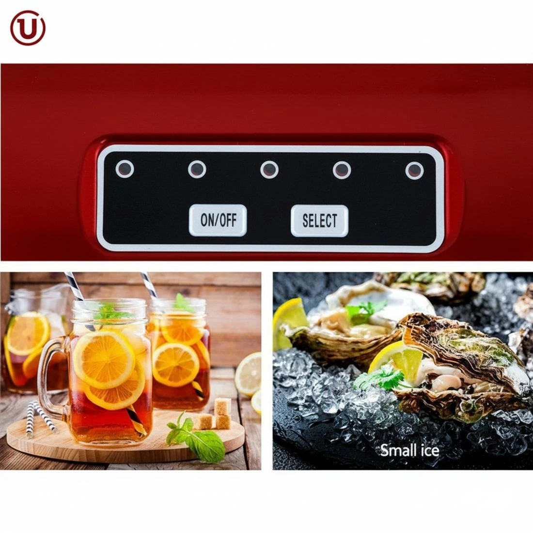 6 Devanti 12kg Ice Maker Machine - Red, 6 of 8