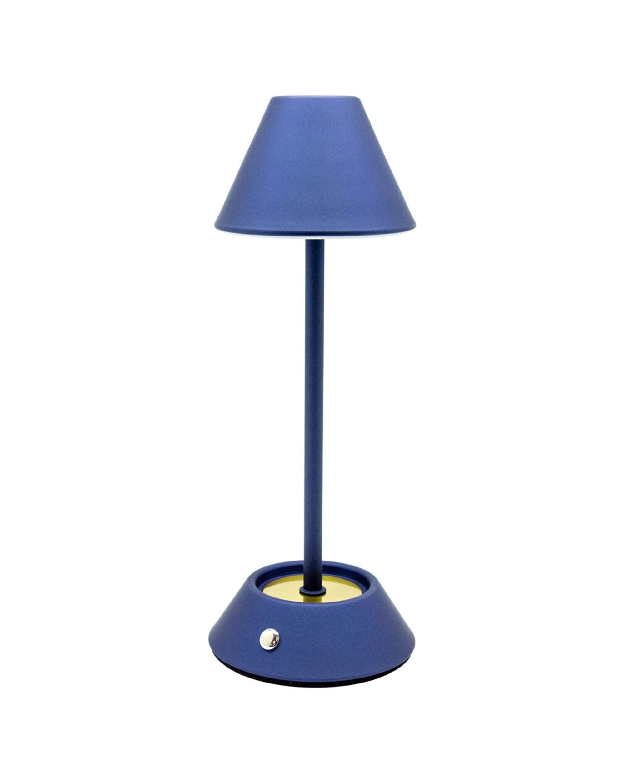 1 Boyle Rechargeable LED Table Lamp Cone Shade Adjustable Lighting Matte - Blue, 1 of 8