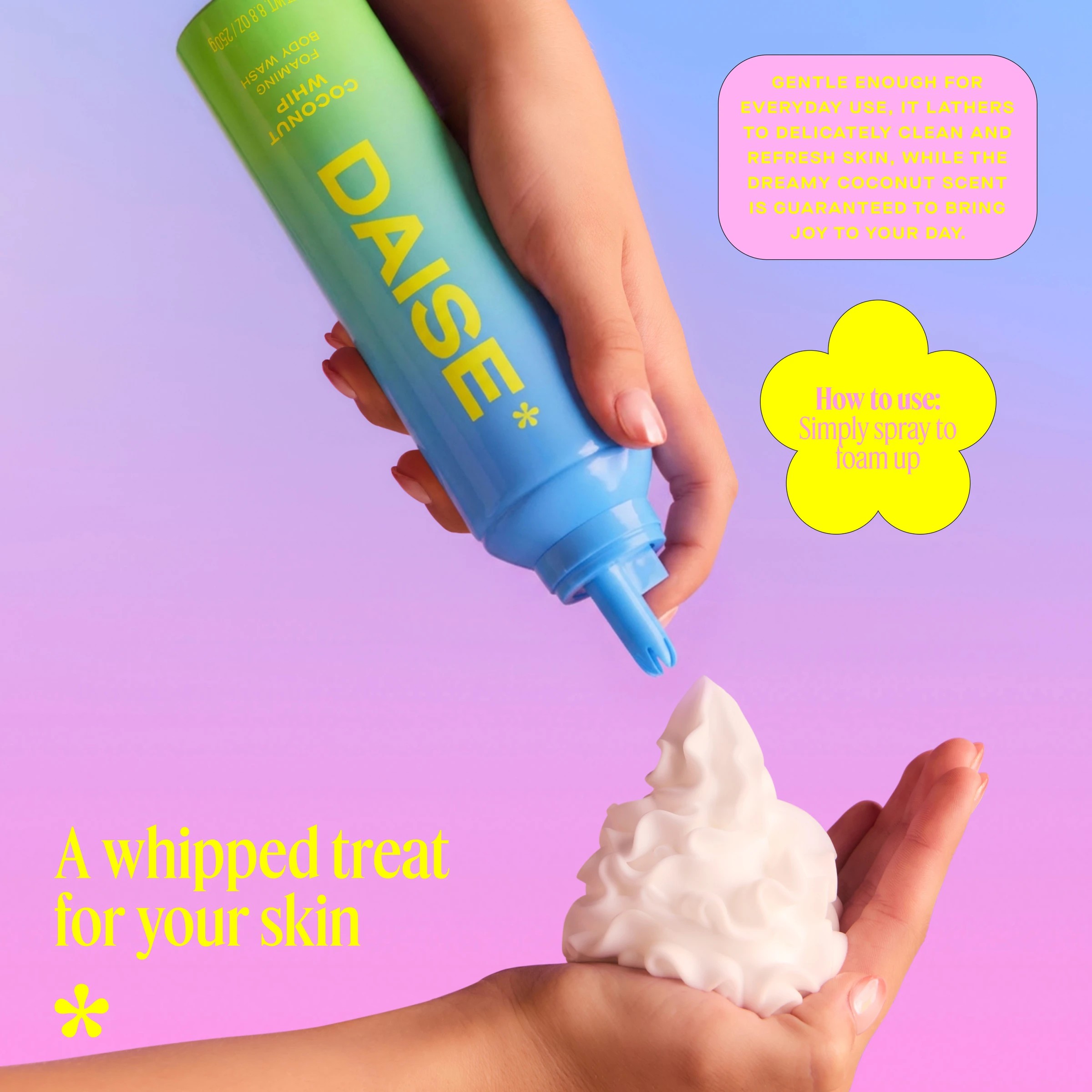 5 DAISE Foaming Body Wash 250g - Coconut Whip, 5 of 6