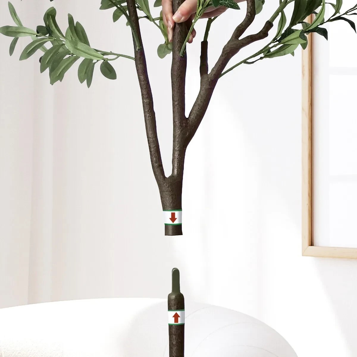 4 AUSWAY 210cm Artificial Olive Tree Green Potted House Plants Imitation, 4 of 5